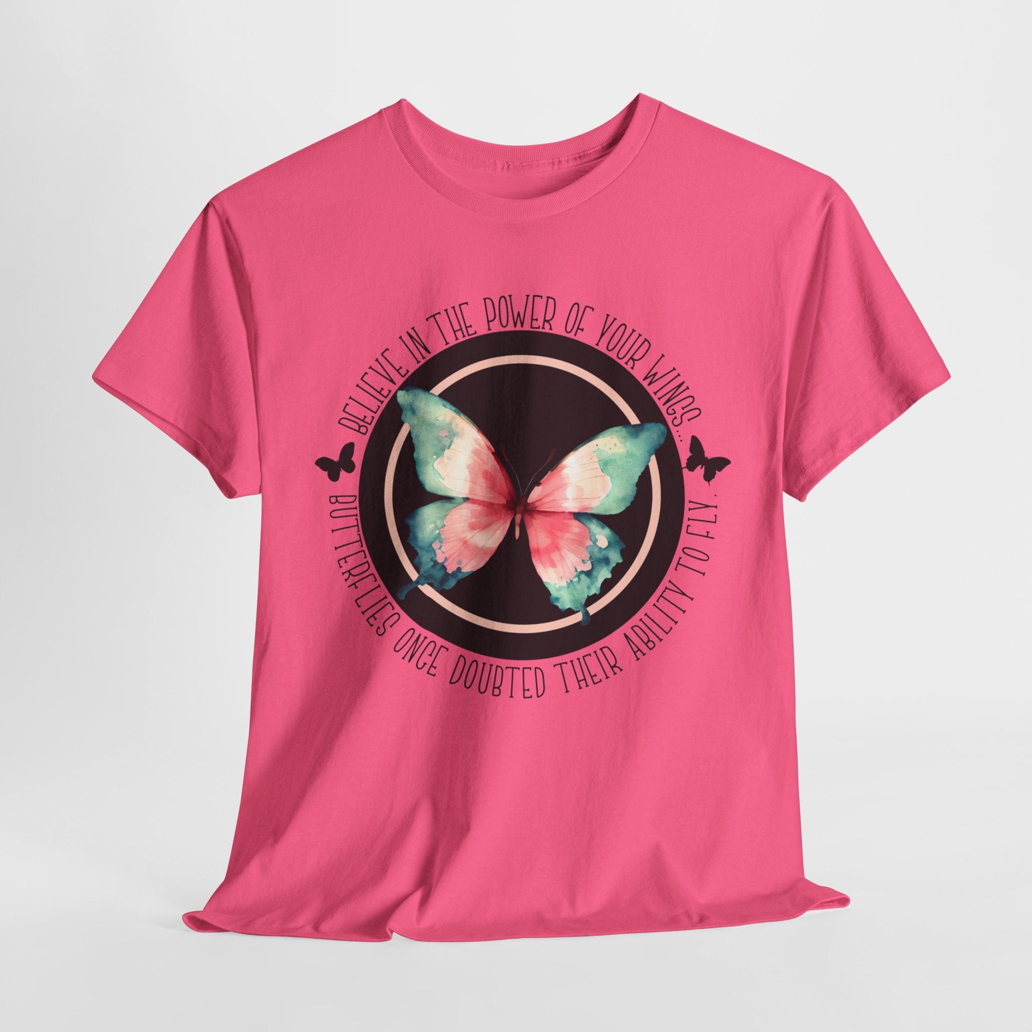 Believe in the Butterfly - Unisex Heavy Cotton Tee - Spruced Roost