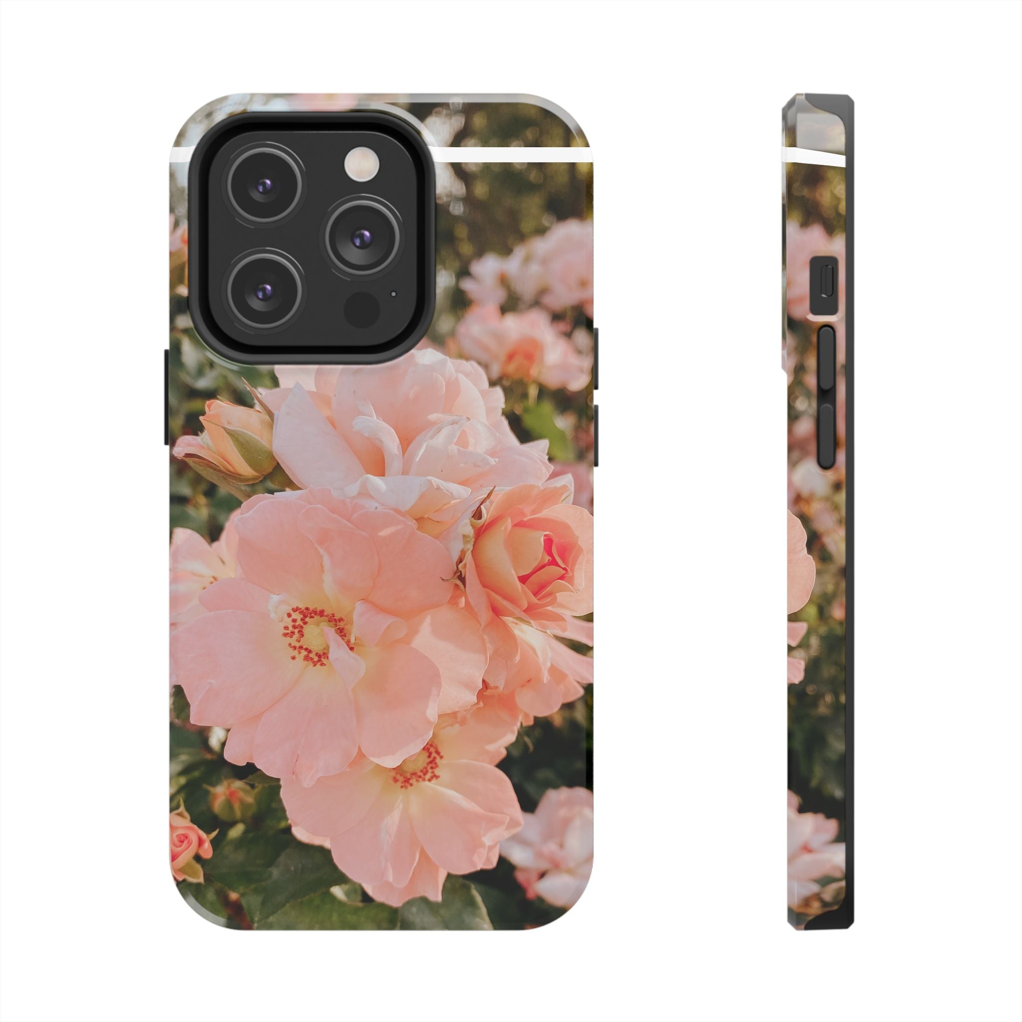 Blush Hollyhocks - Tough Case for iPhone 14, 15, 16