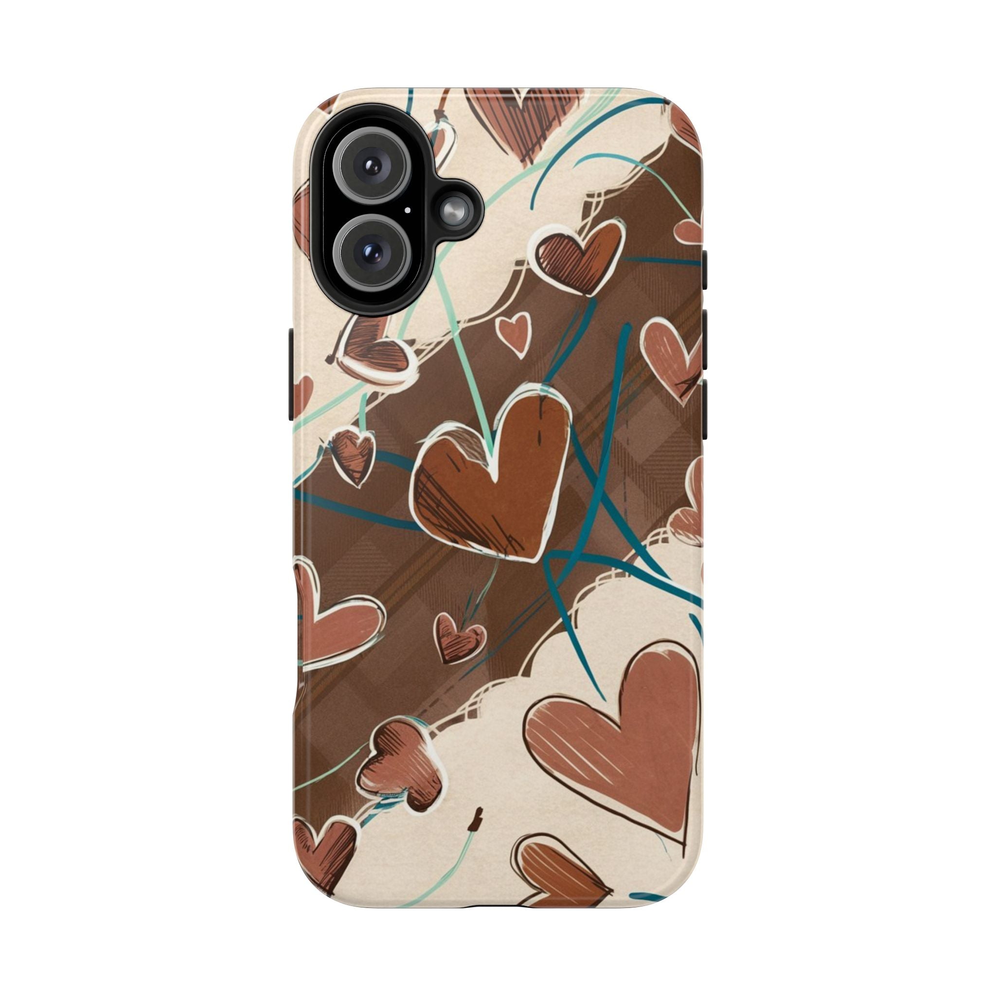 Hearts au Naturel - Tough Case for iPhone 14, 15, 16 - Spruced Roost