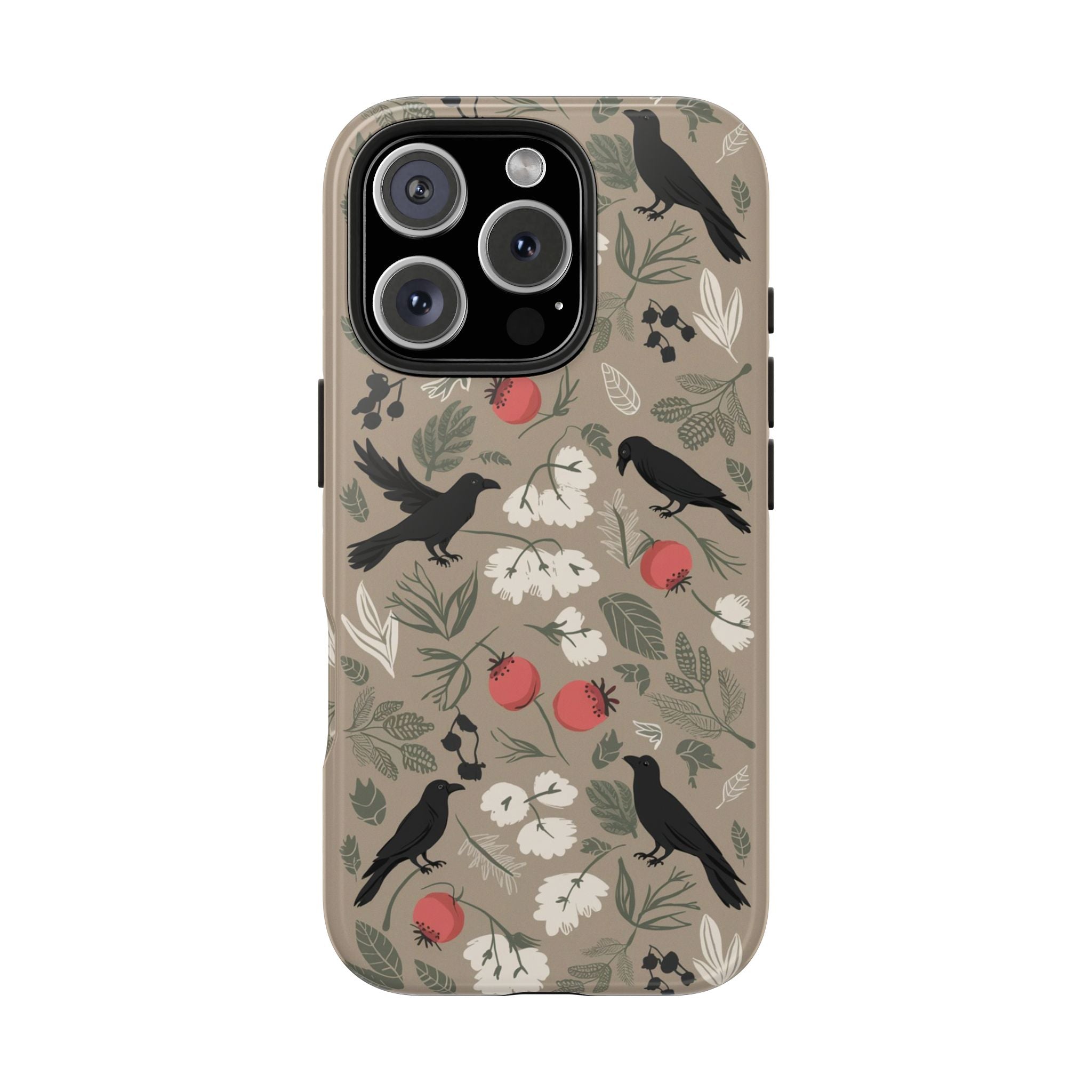 Black Crows Berries - Tough Case for iPhone 14, 15, 16