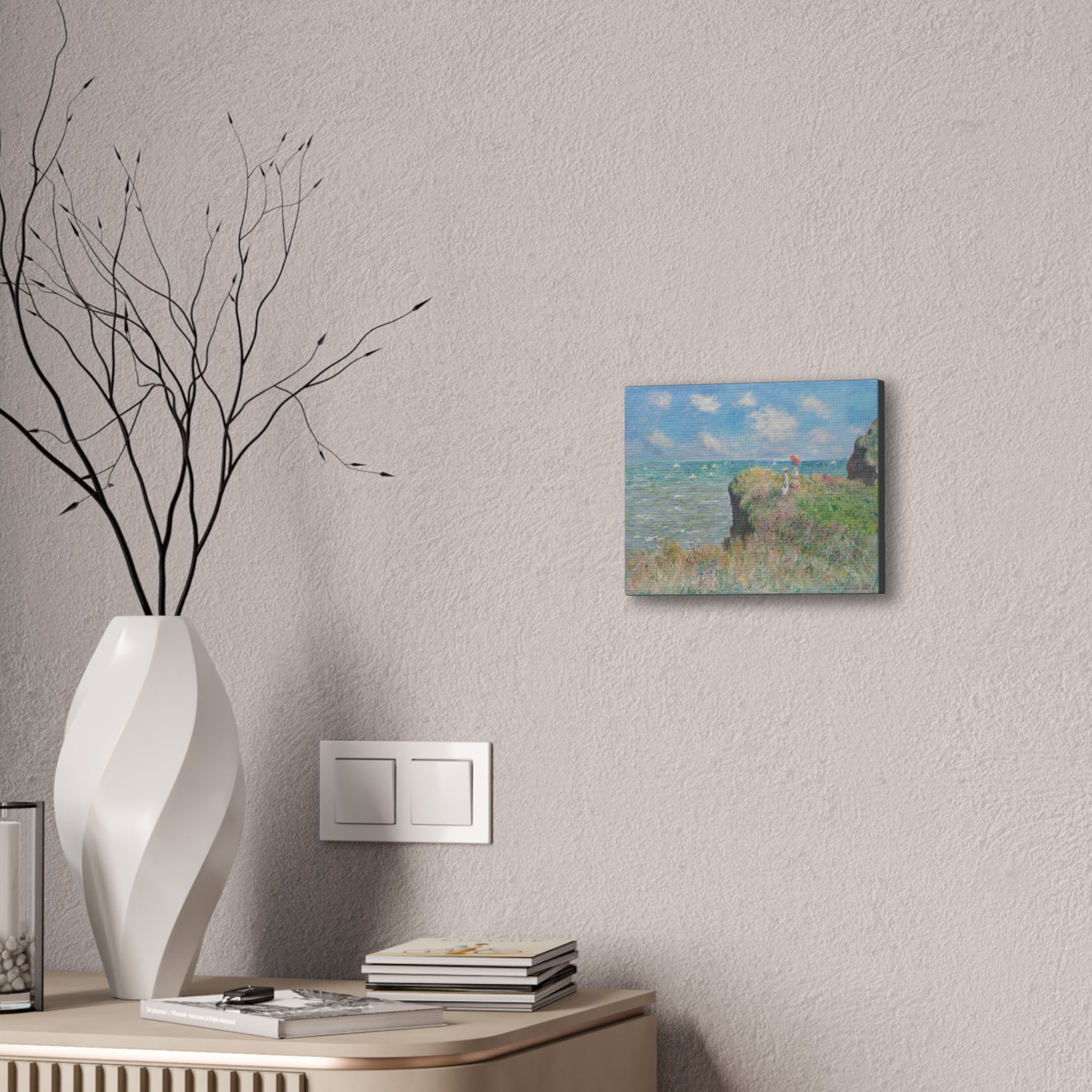 Cliff Walk at Pourville - Claude Monet Canvas Stretched, 0.75" - Spruced Roost