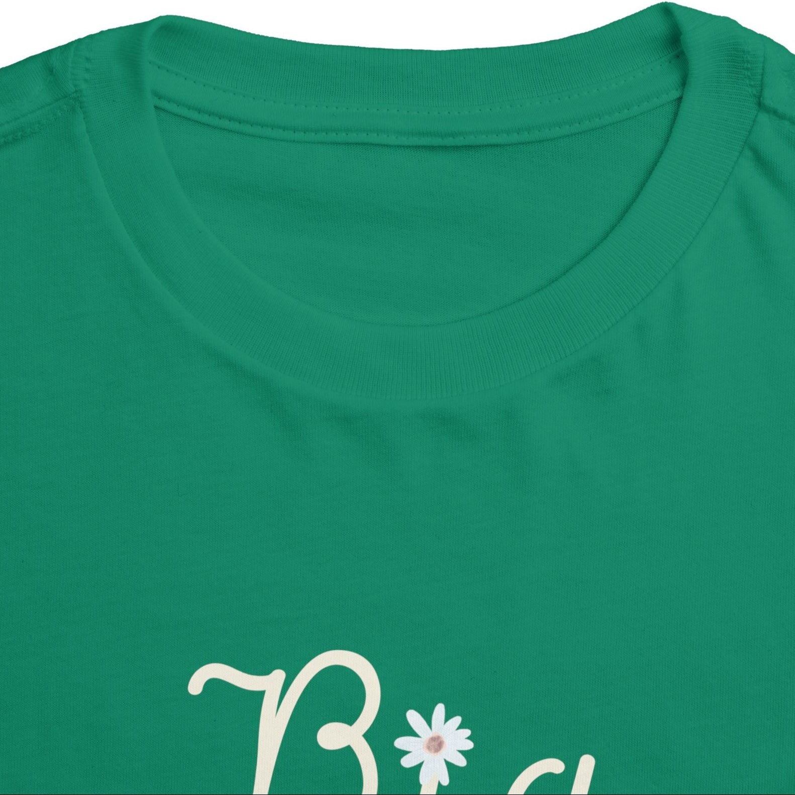 Big Sis Toddler Short Sleeve Tee - Cute Floral Design for Sibling Celebrations