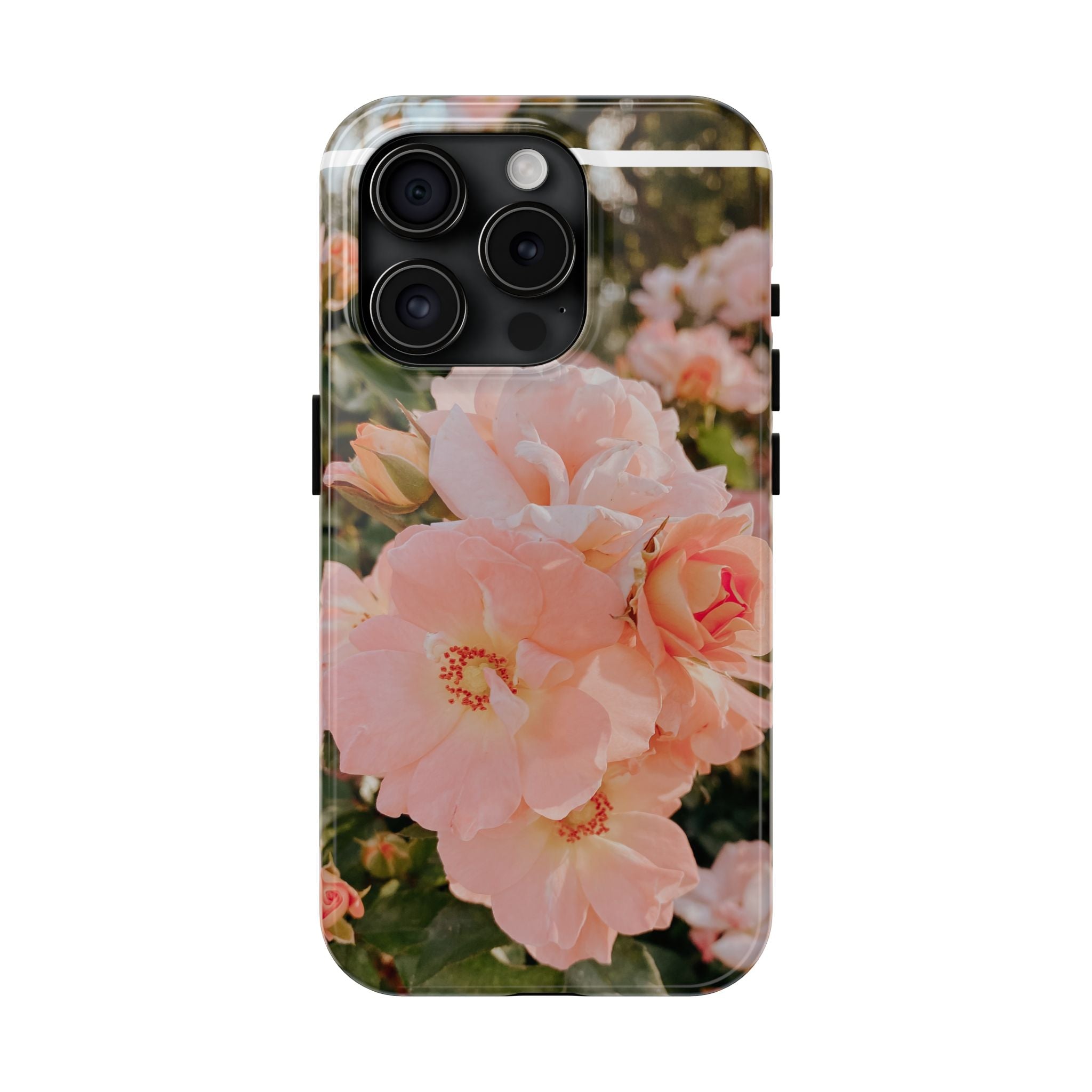 Blush Hollyhocks - Tough Case for iPhone 14, 15, 16