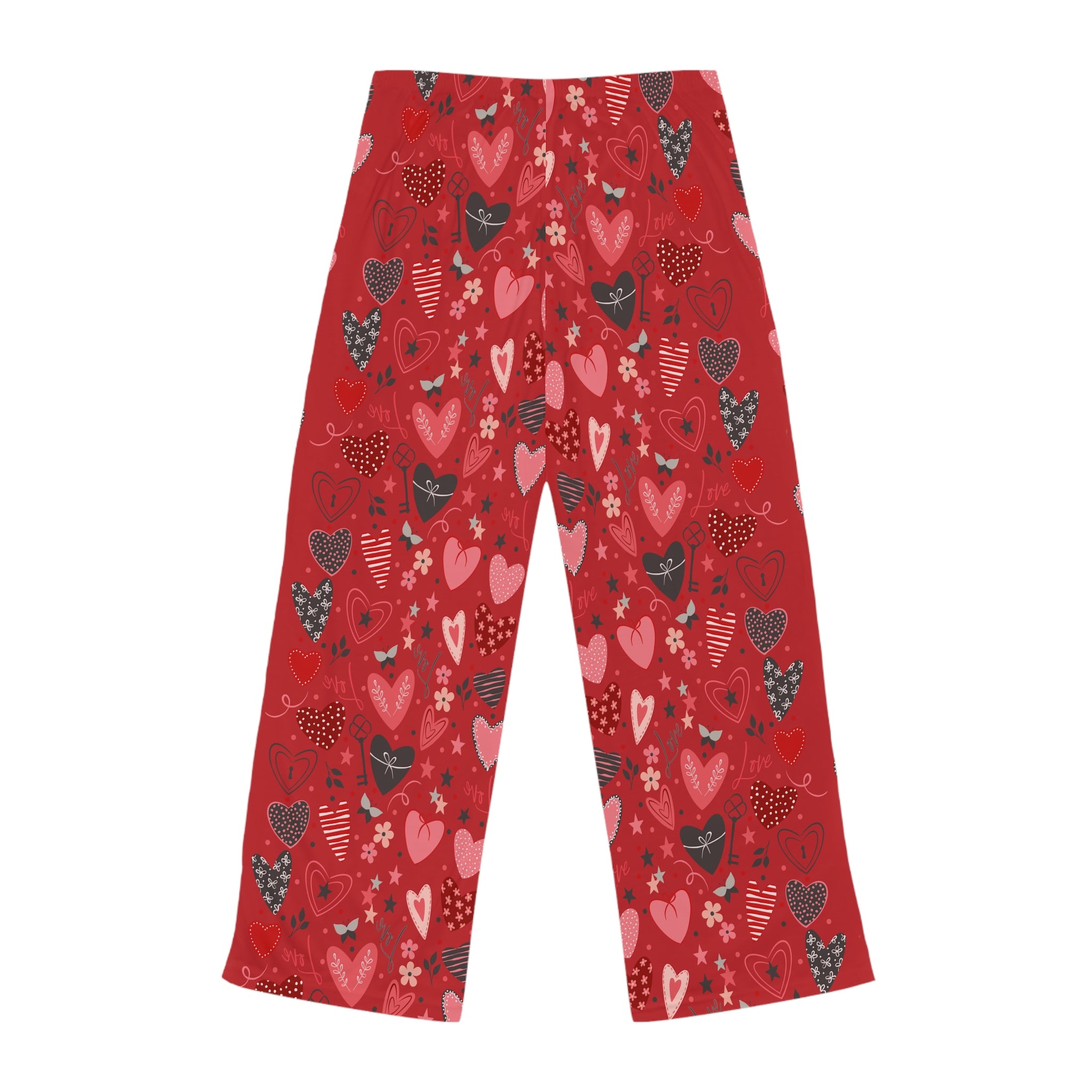 Base of Hearts Women's Pajama Pants (AOP) - Red