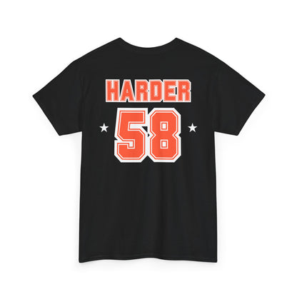 Harder 58 Back Unisex Heavy Cotton Tee *Customizable