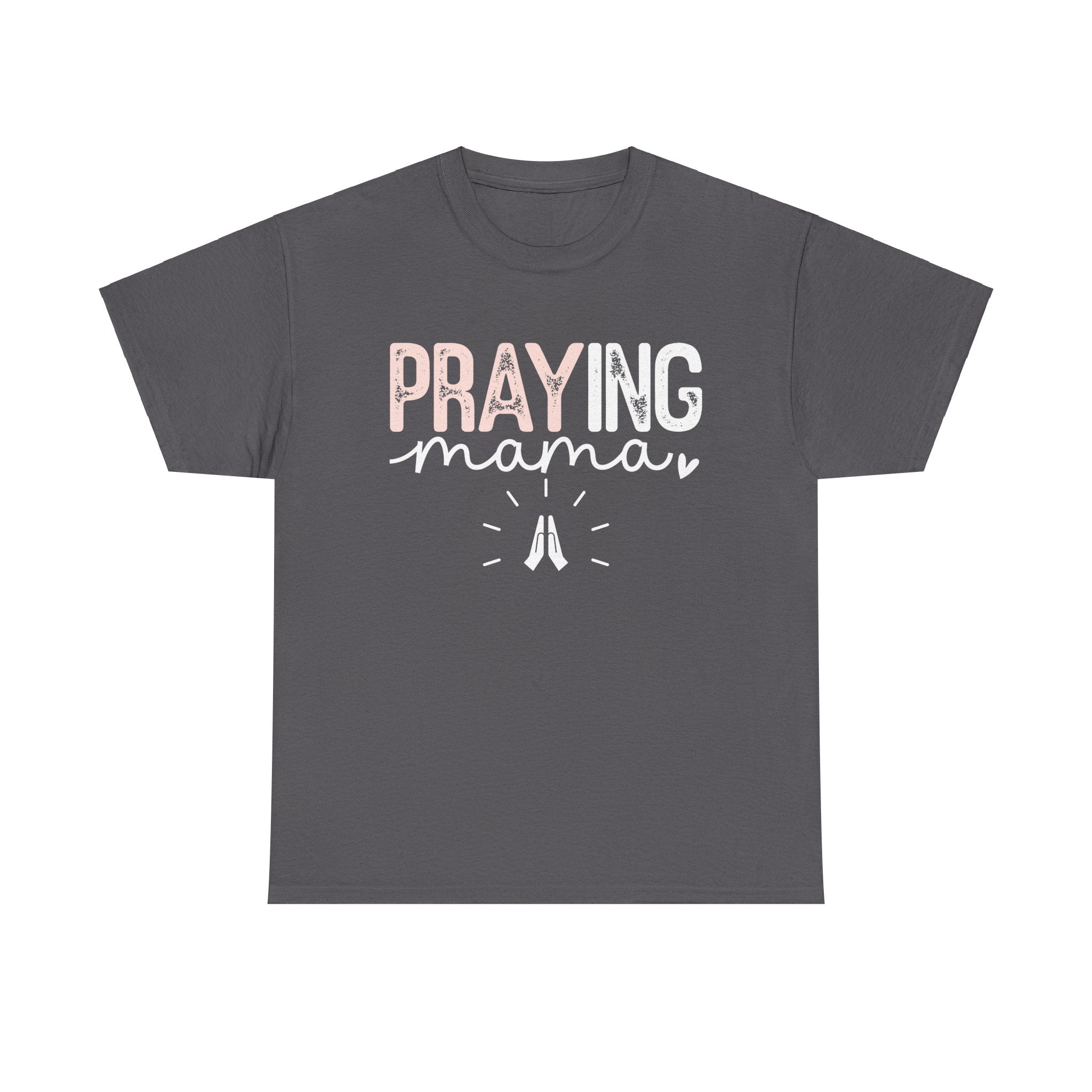 Praying Mama White Pink Unisex Heavy Cotton Tee - Spruced Roost