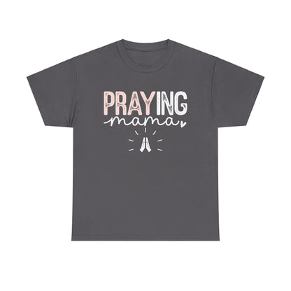 Praying Mama White Pink Unisex Heavy Cotton Tee