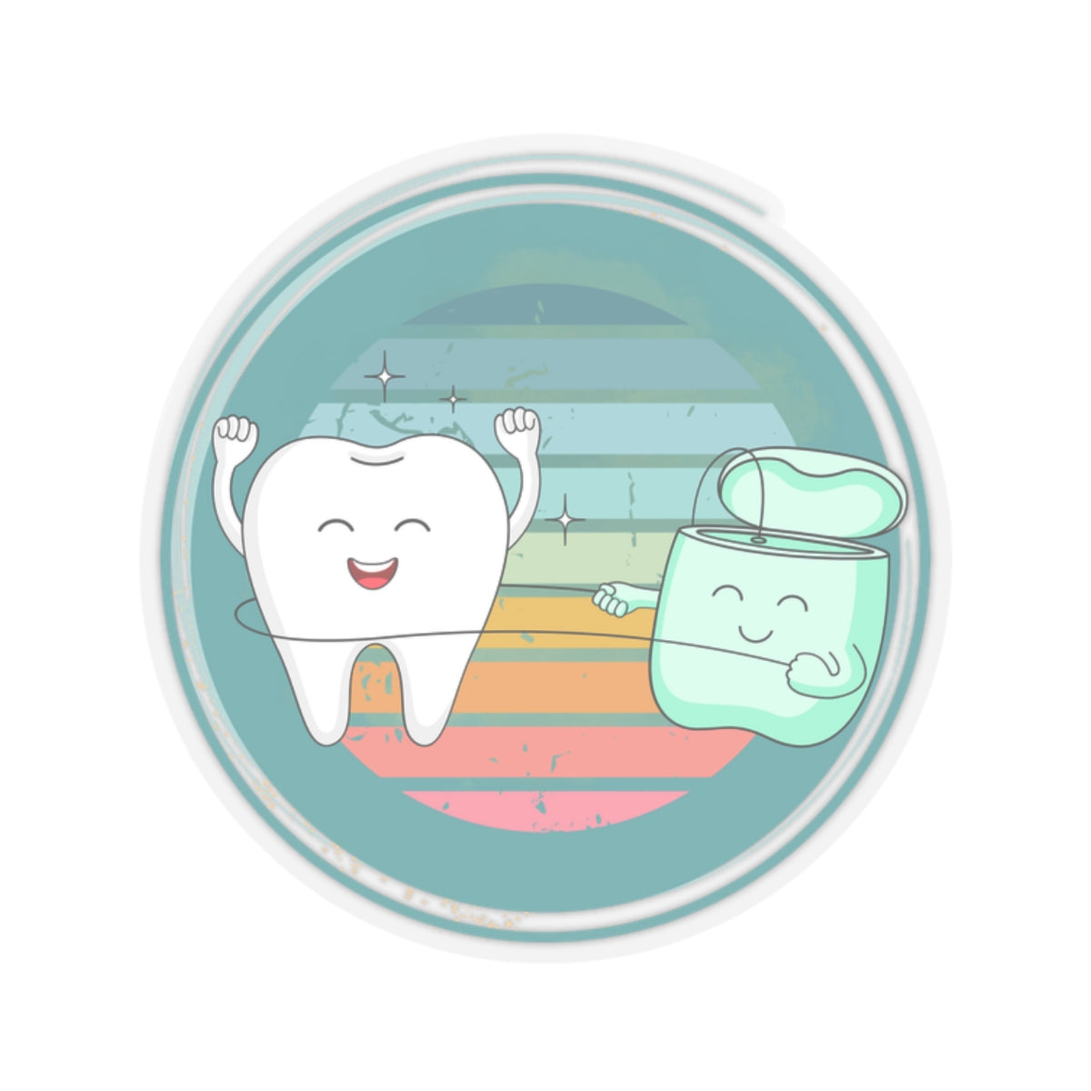 Dental Rodeo Lasso your tooth! Kiss-Cut Stickers