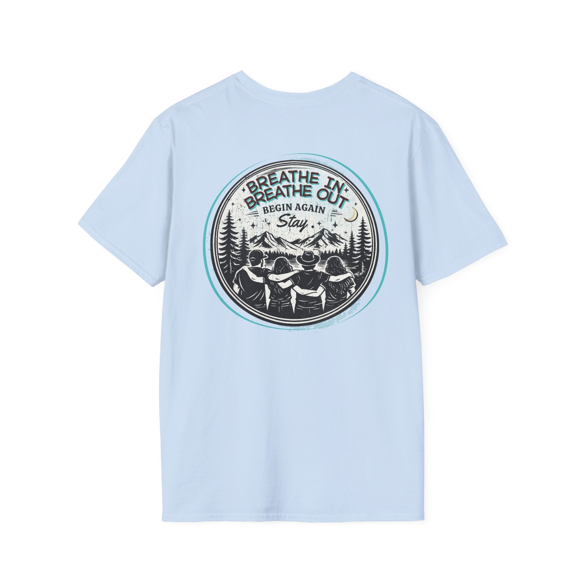 Breathe In,  Breathe Out - Women's Unisex Sized Crew Graphic T-Shirt