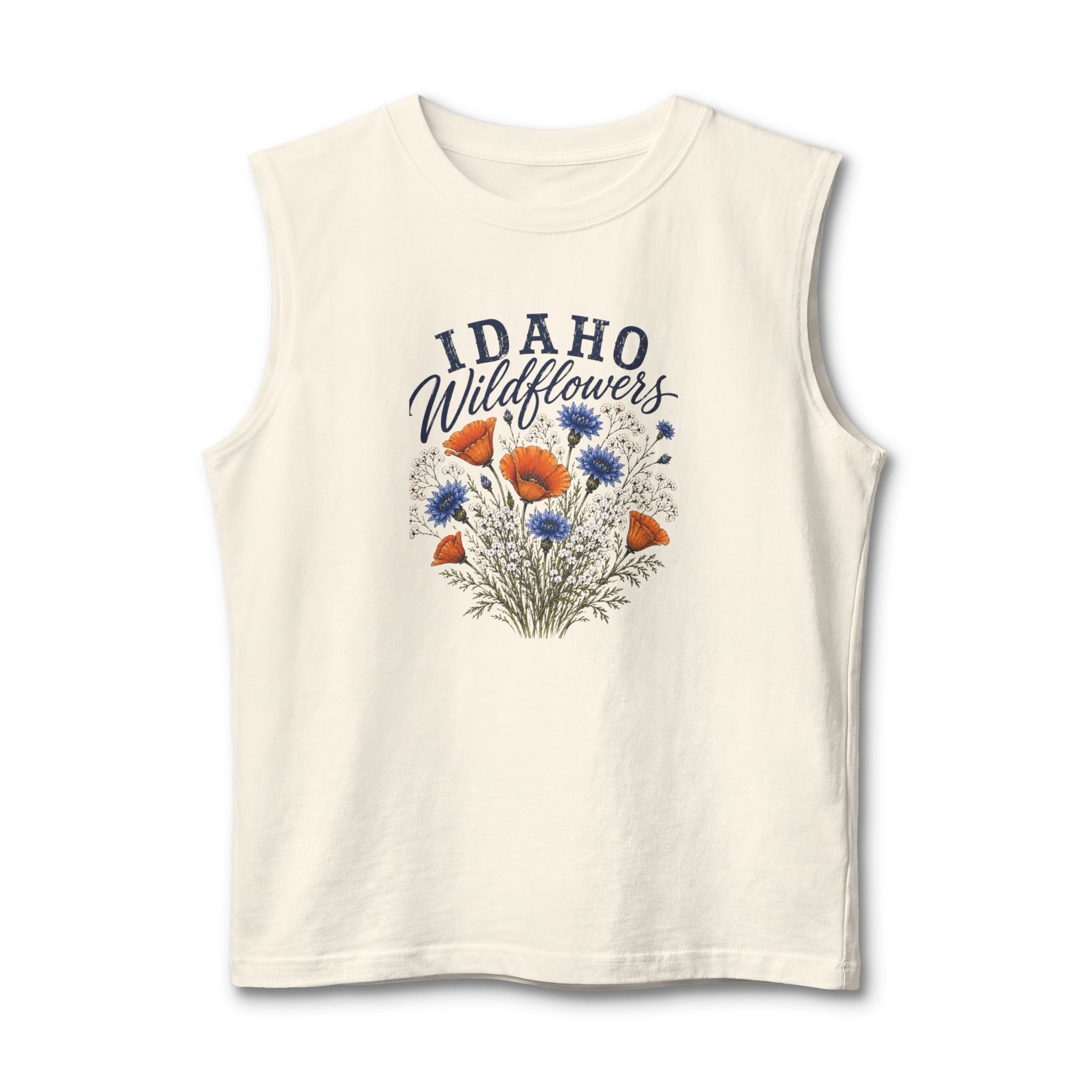 Idaho Wildflowers Unisex Jersey Muscle Tank