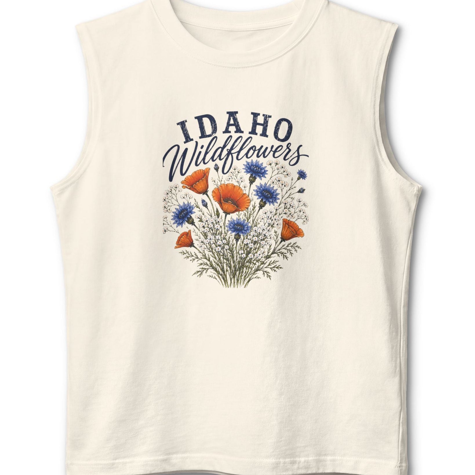 Idaho Wildflowers Unisex Jersey Muscle Tank - Spruced Roost