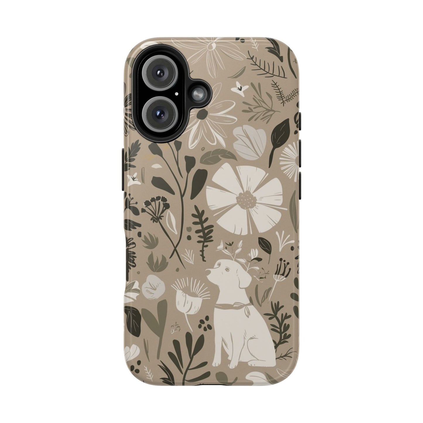 Natural Flower Dog - Tough Case for iPhone 14, 15, 16