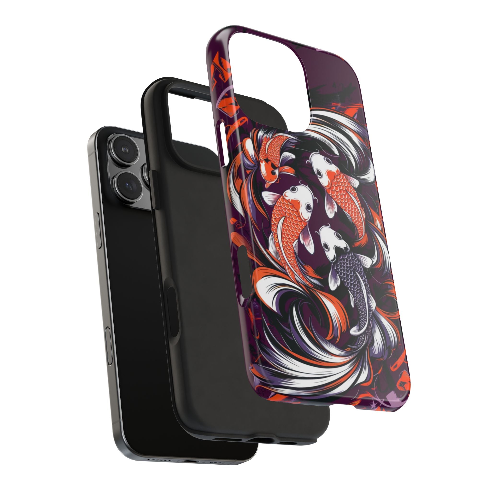 Koi Fish Purple - Tough Case for iPhone 14, 15, 16 - Spruced Roost