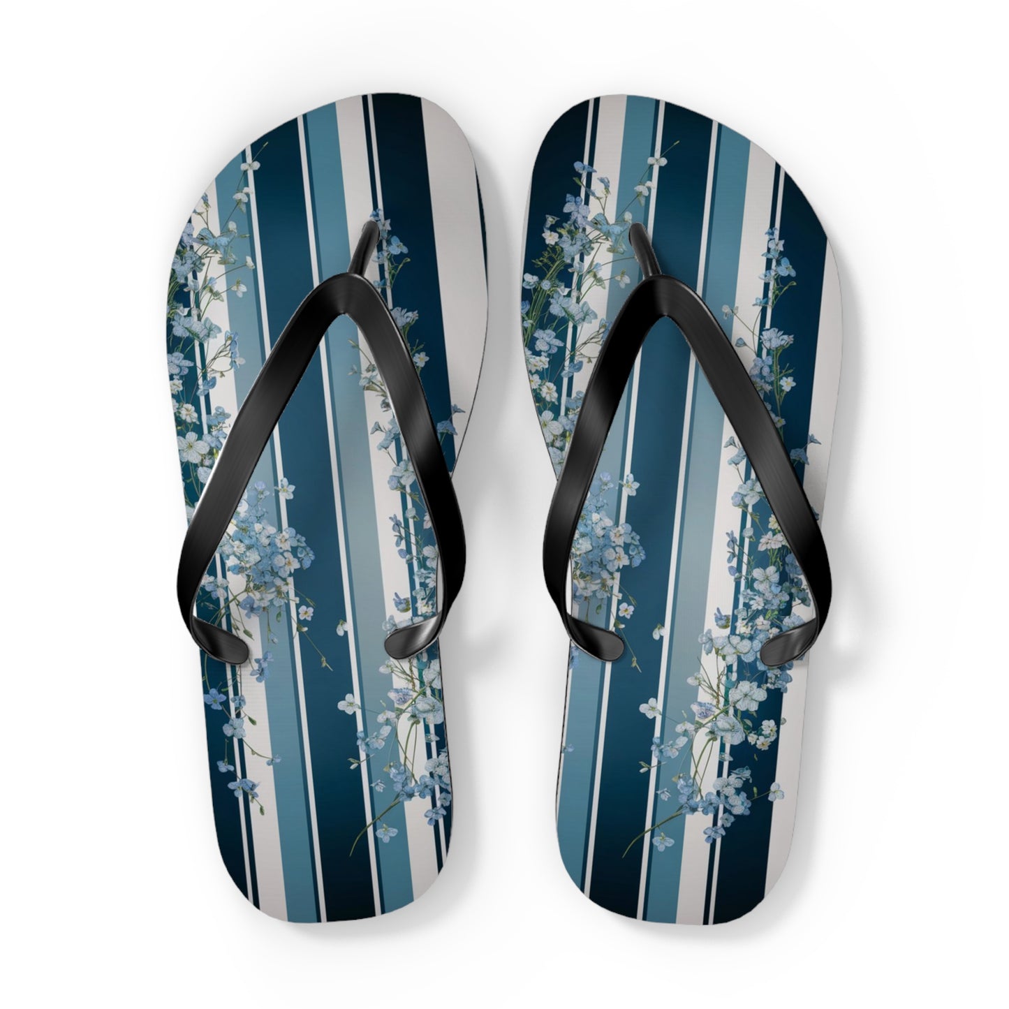 Forget me Not Striped Flip Flops