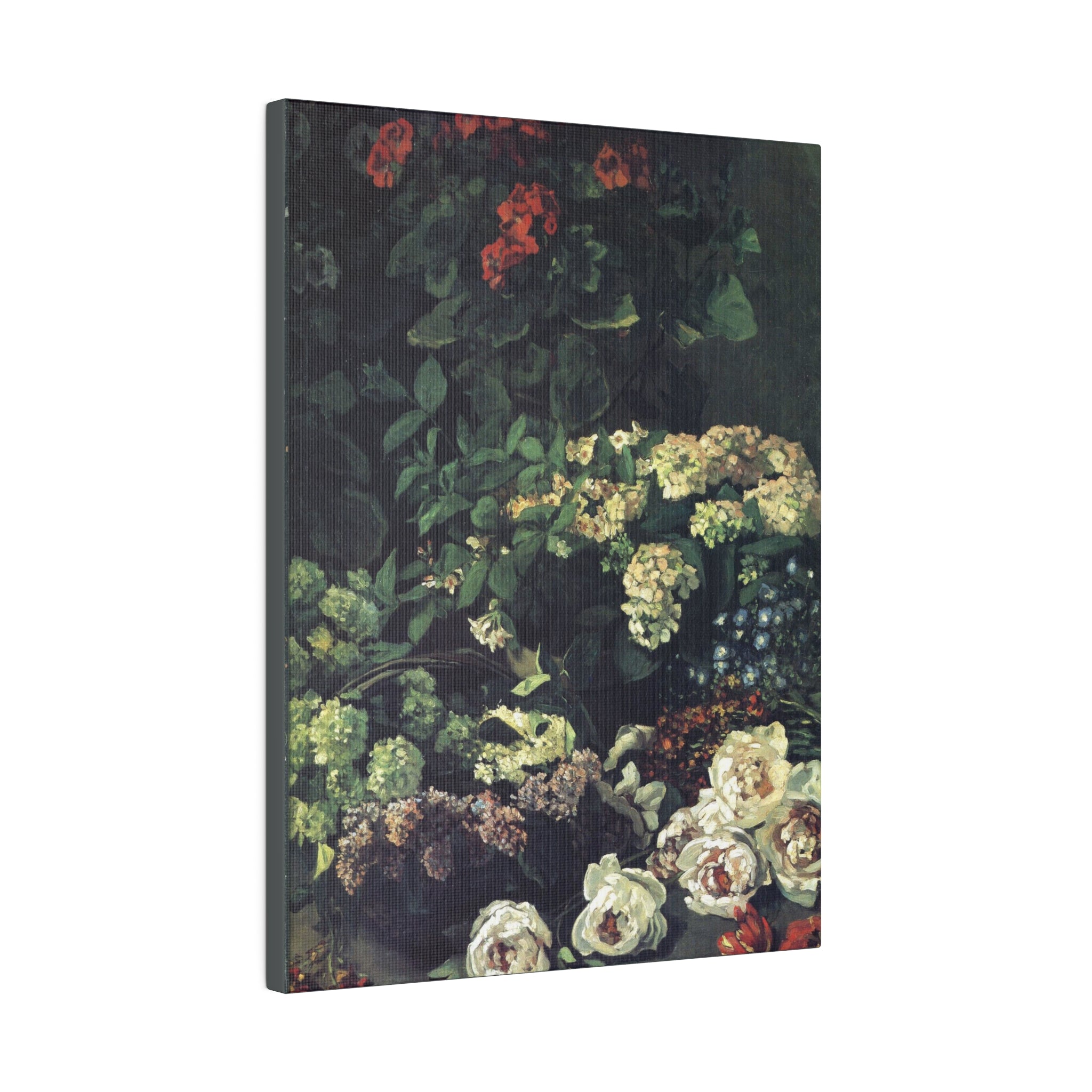 Spring Flowers - Claude Monet - Matte Canvas, Stretched, 0.75"