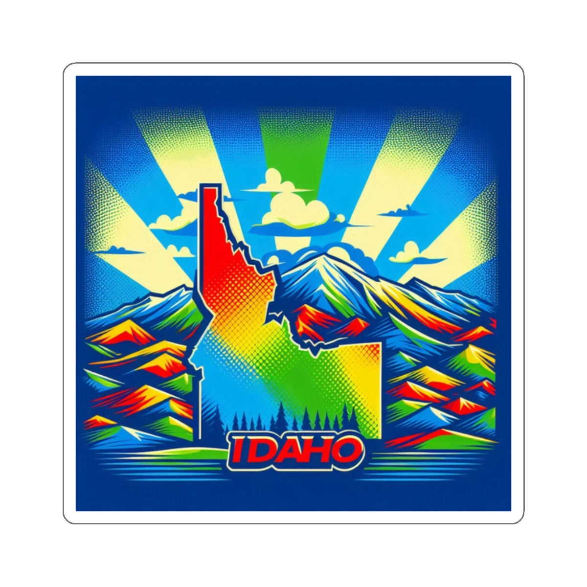 Idaho State Kiss-Cut Stickers - Spruced Roost