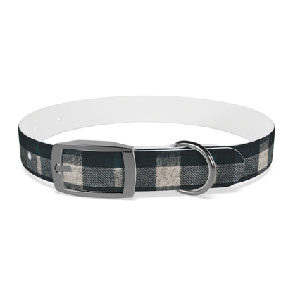Midnight Blue Plaid Dog Collar