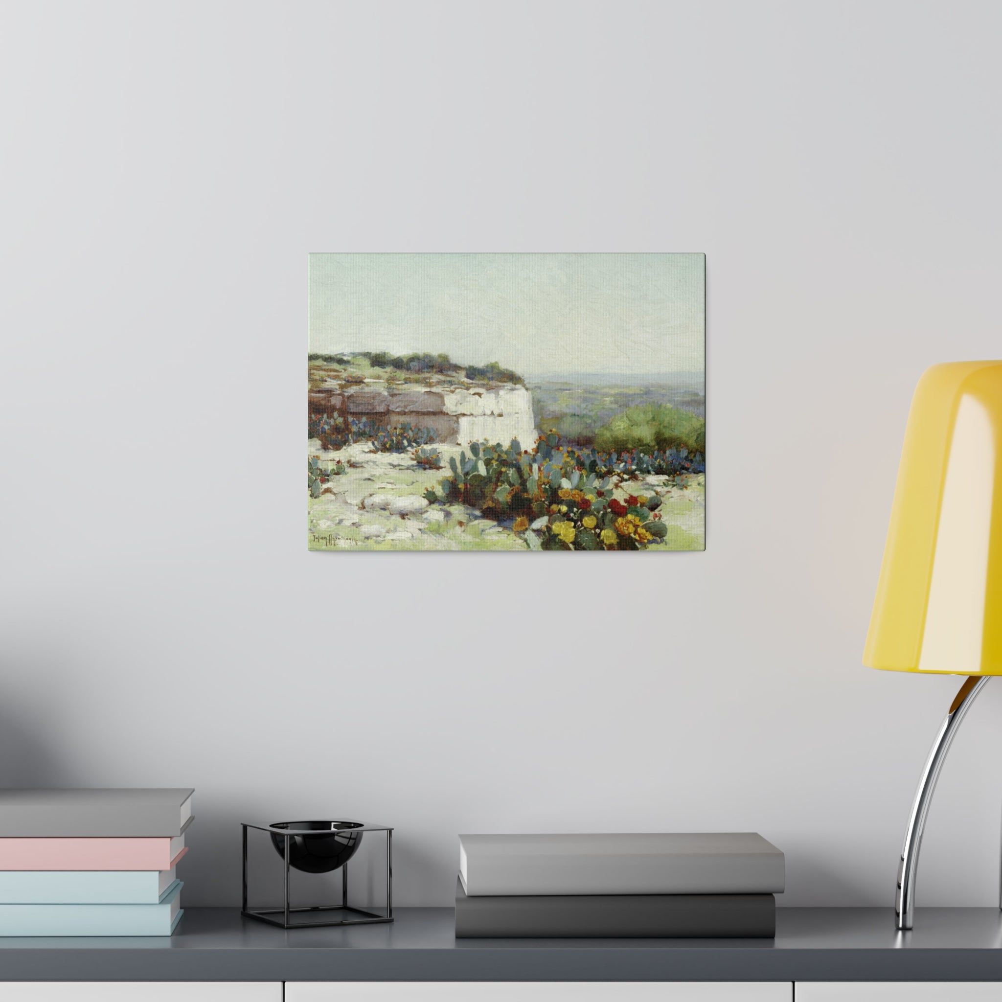 Prickly Pear in Blossom - Julian Onderdonk - Matte Canvas Print, Stretched, 0.75" - Spruced Roost