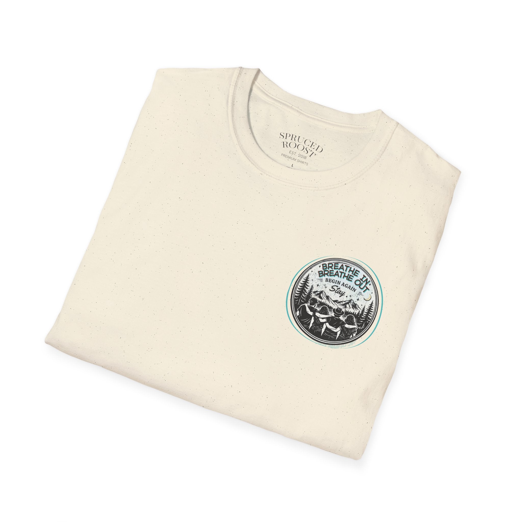 Breathe In,  Breathe Out - Women's Unisex Sized Crew Graphic T-Shirt