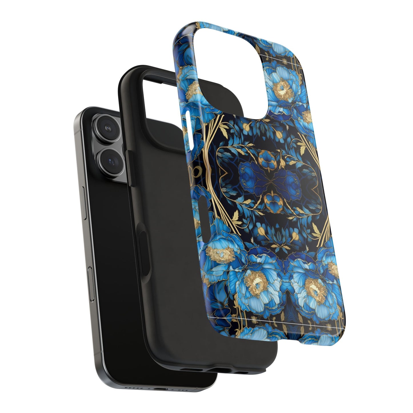 Blue Peony - Tough Case for iPhone 14, 15, 16