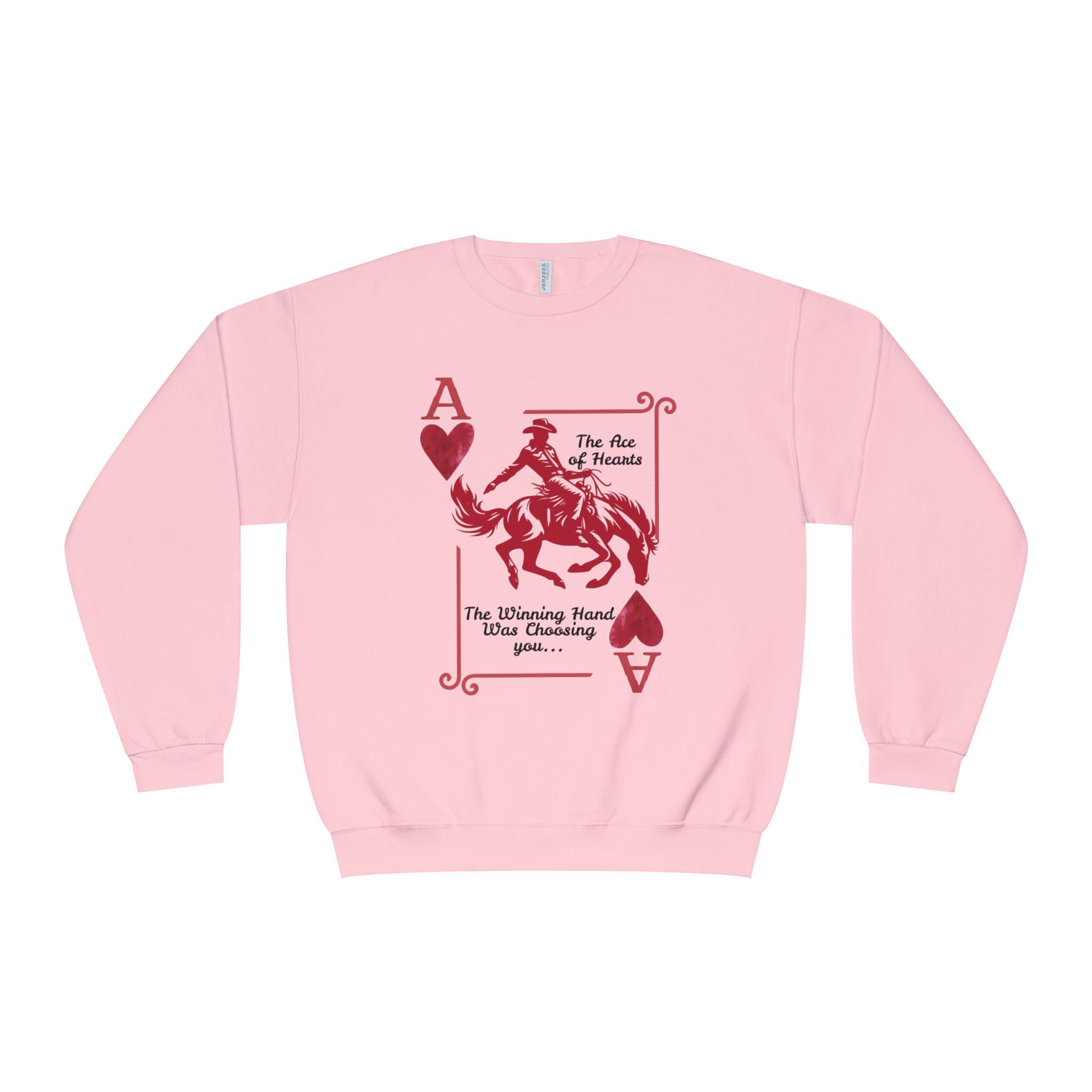 Ace of Hearts Western Crewneck Sweatshirt — S-3XL