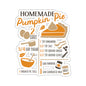 Homemade Pumpkin Pie Recipe Kiss-Cut Stickers