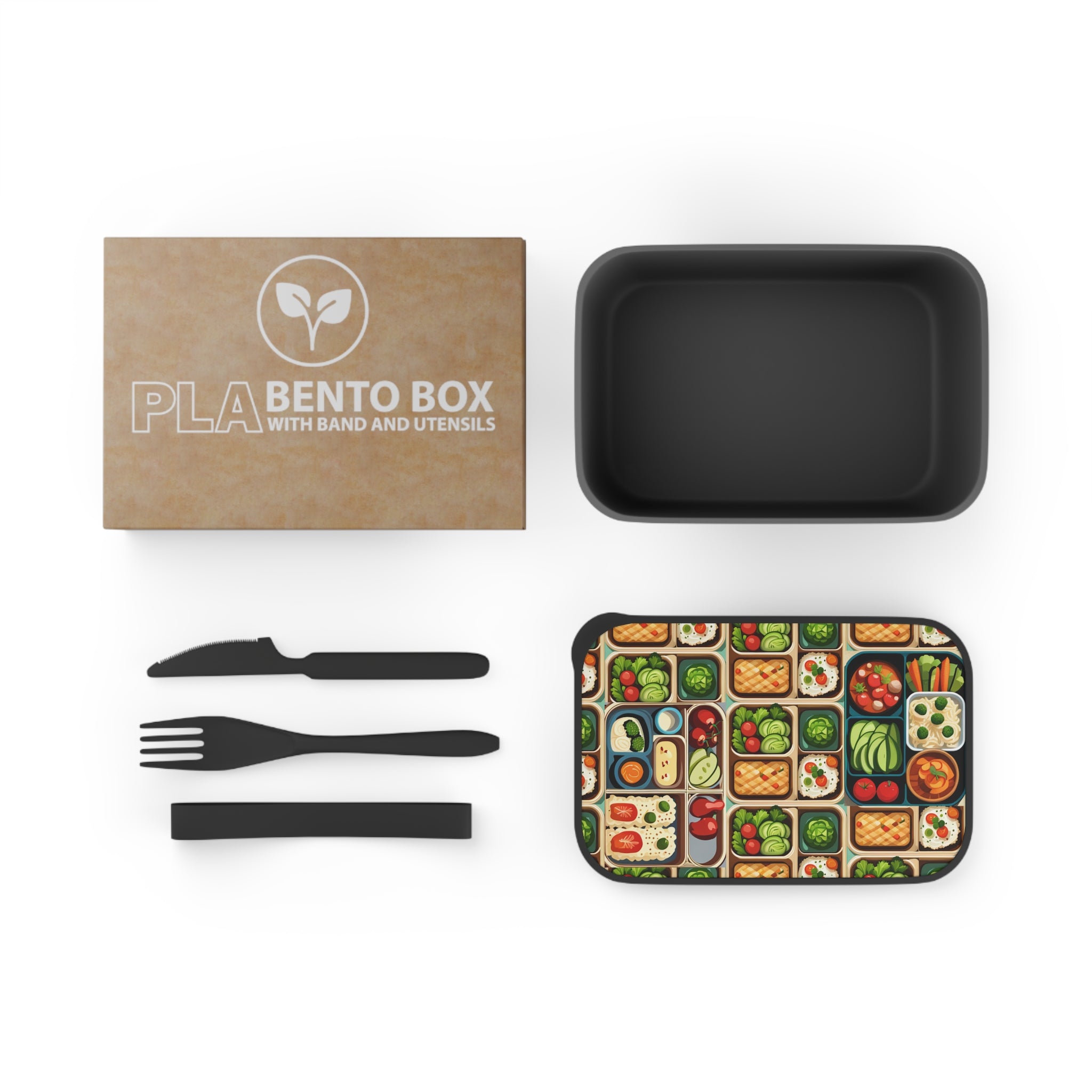 Lunchoopla - PLA Bento Box with Band and Utensils