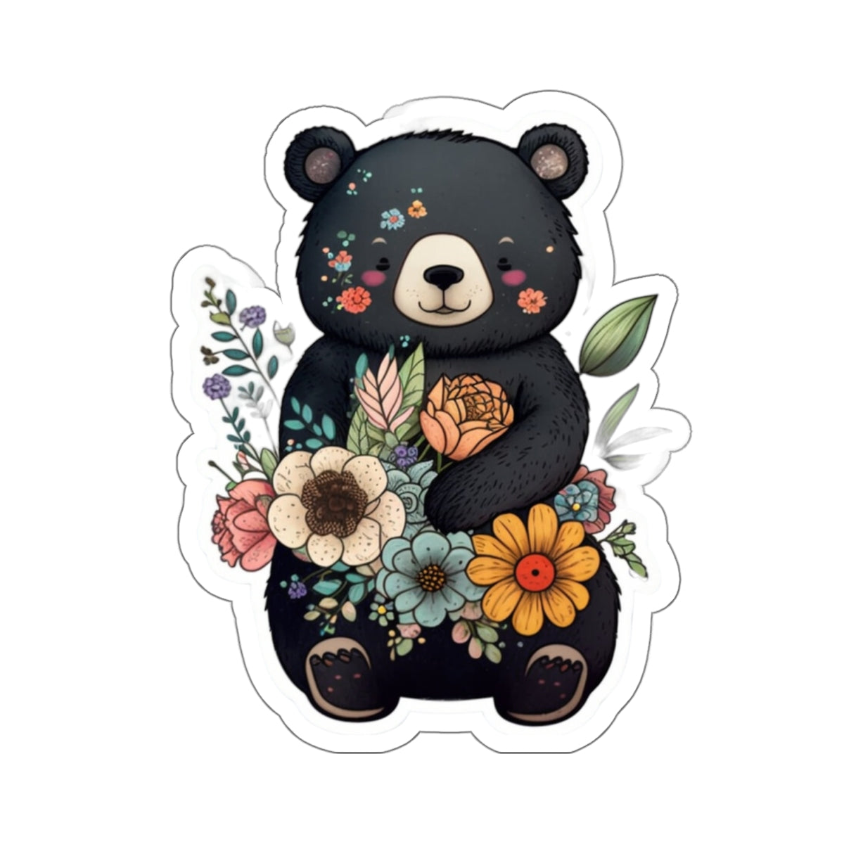 Black Bear Sweetness - Kiss-Cut Stickers