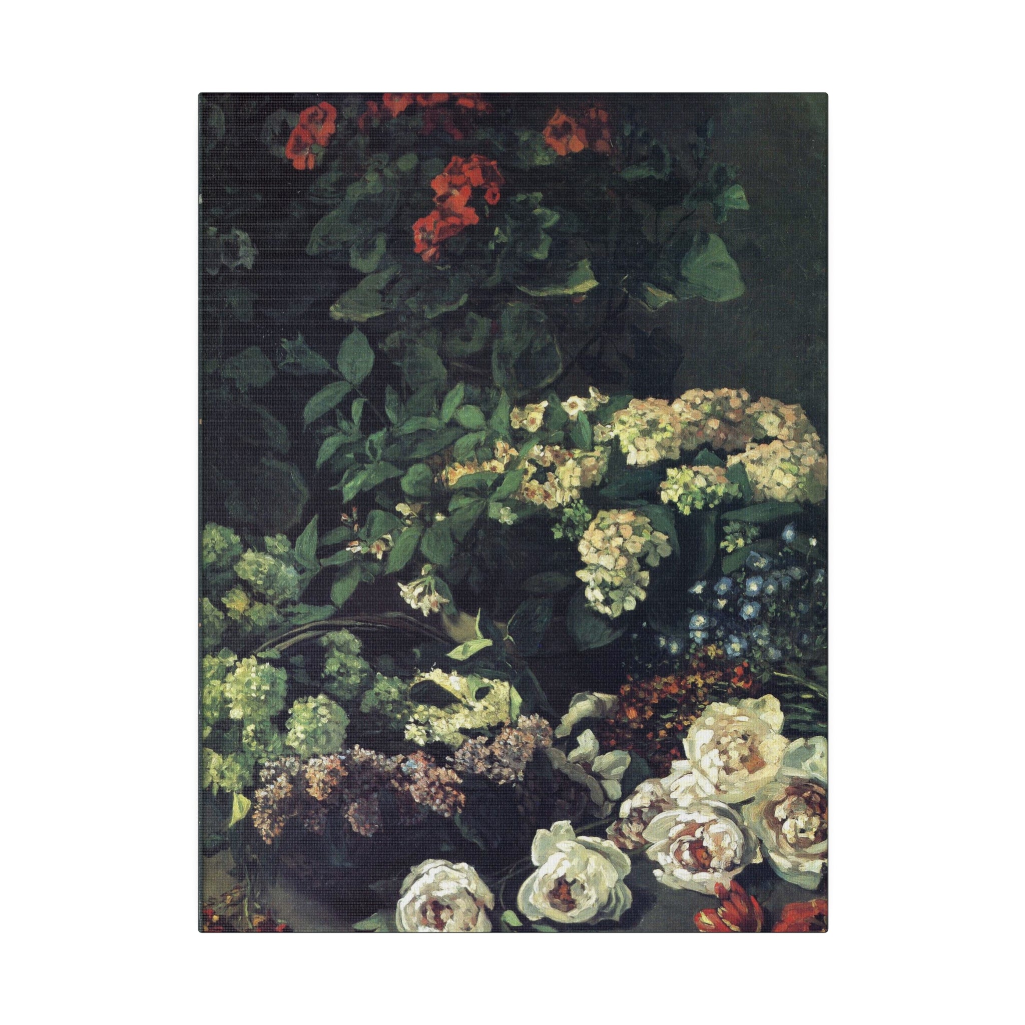 Spring Flowers - Claude Monet - Matte Canvas, Stretched, 0.75" - Spruced Roost