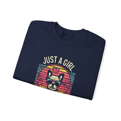 Just a girl who loves her Dog - Unisex Heavy Blend™ Crewneck Sweatshirt