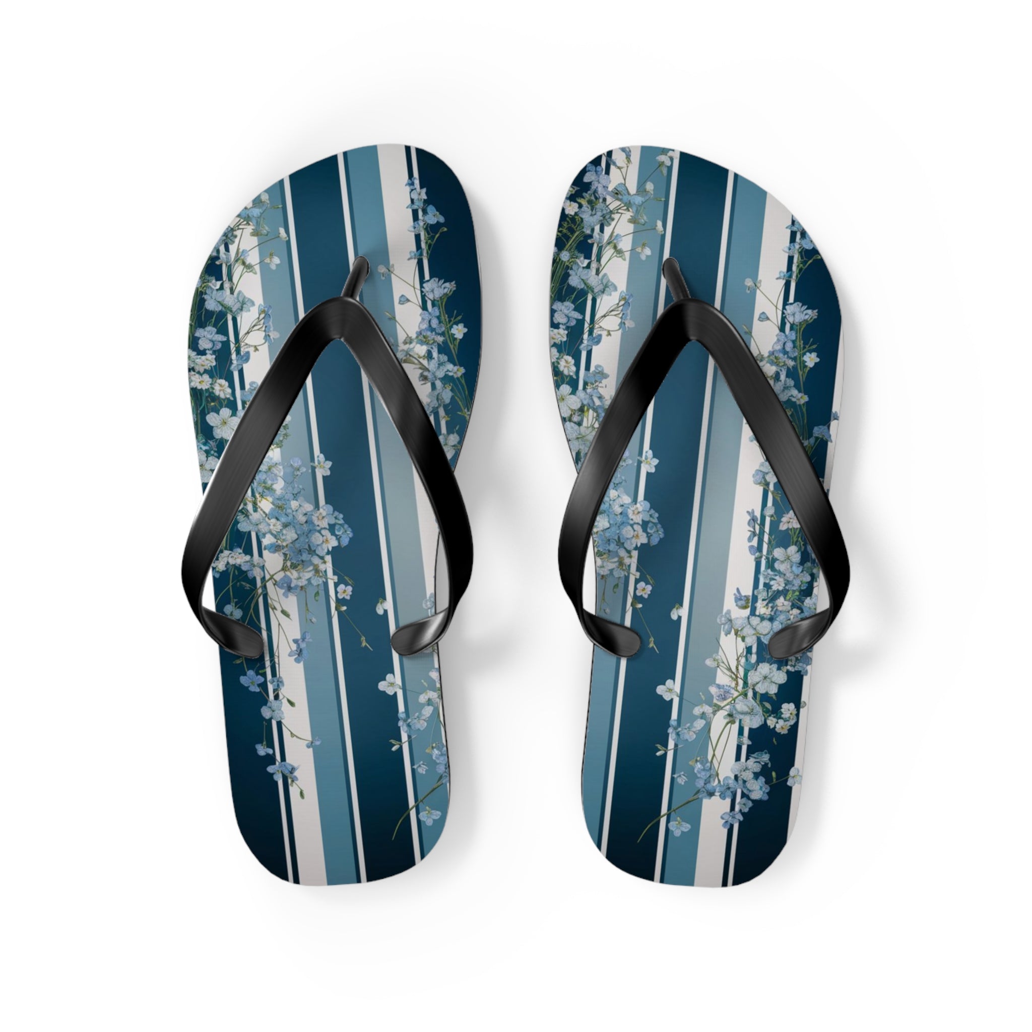 Forget me Not Striped Flip Flops