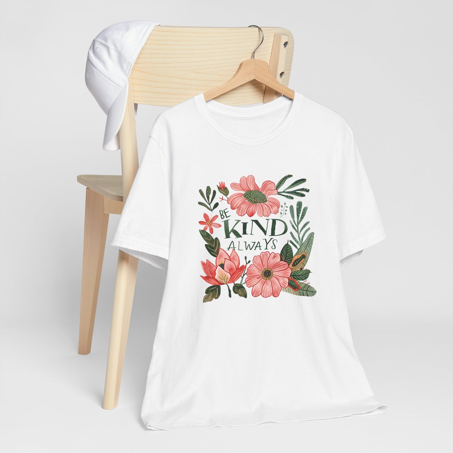 "Be Kind" -  Floral Unisex Short Sleeve Tee