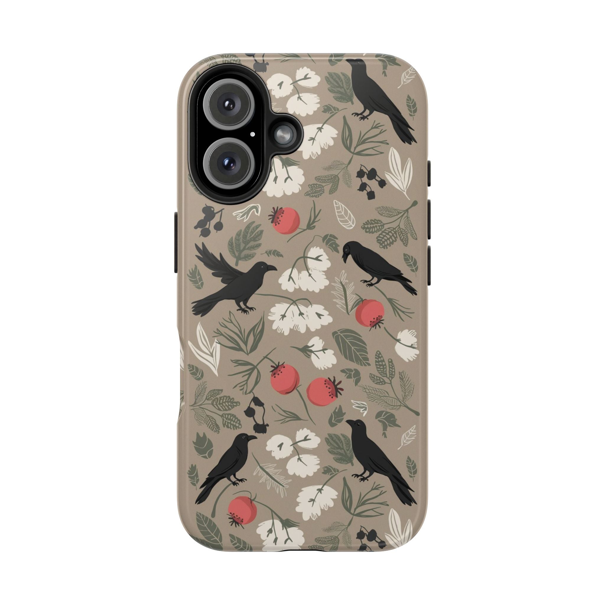 Black Crows Berries - Tough Case for iPhone 14, 15, 16