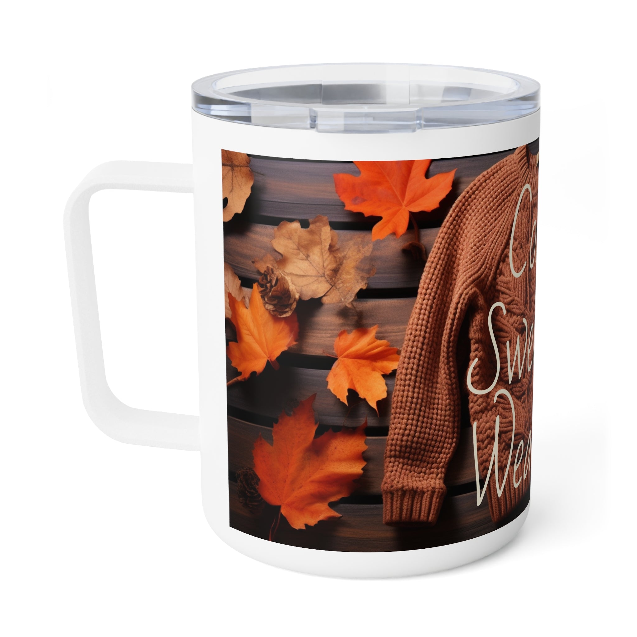 Cozy Sweater Weather - Insulated Coffee Mug, 10oz