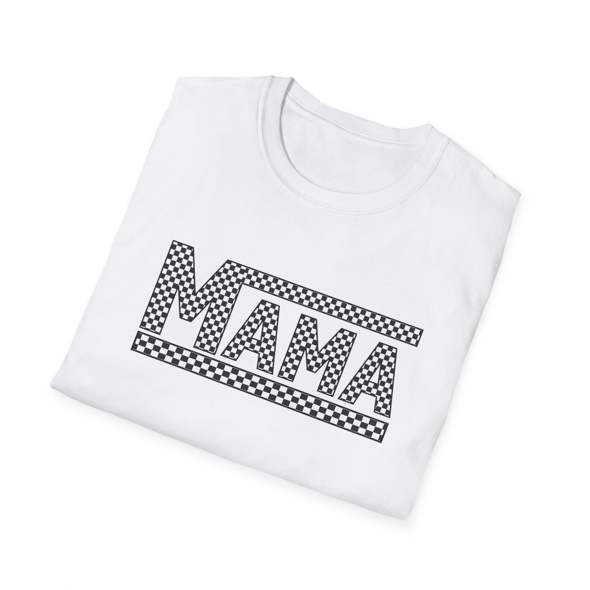 Mama Checkered Unisex Softstyle T-Shirt