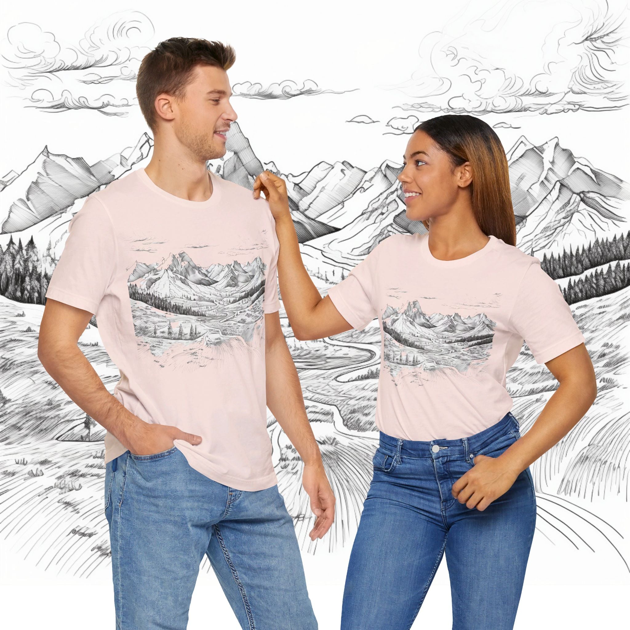 Chugach Valley Alaskan Wilderness - Unisex Jersey Short Sleeve Tee