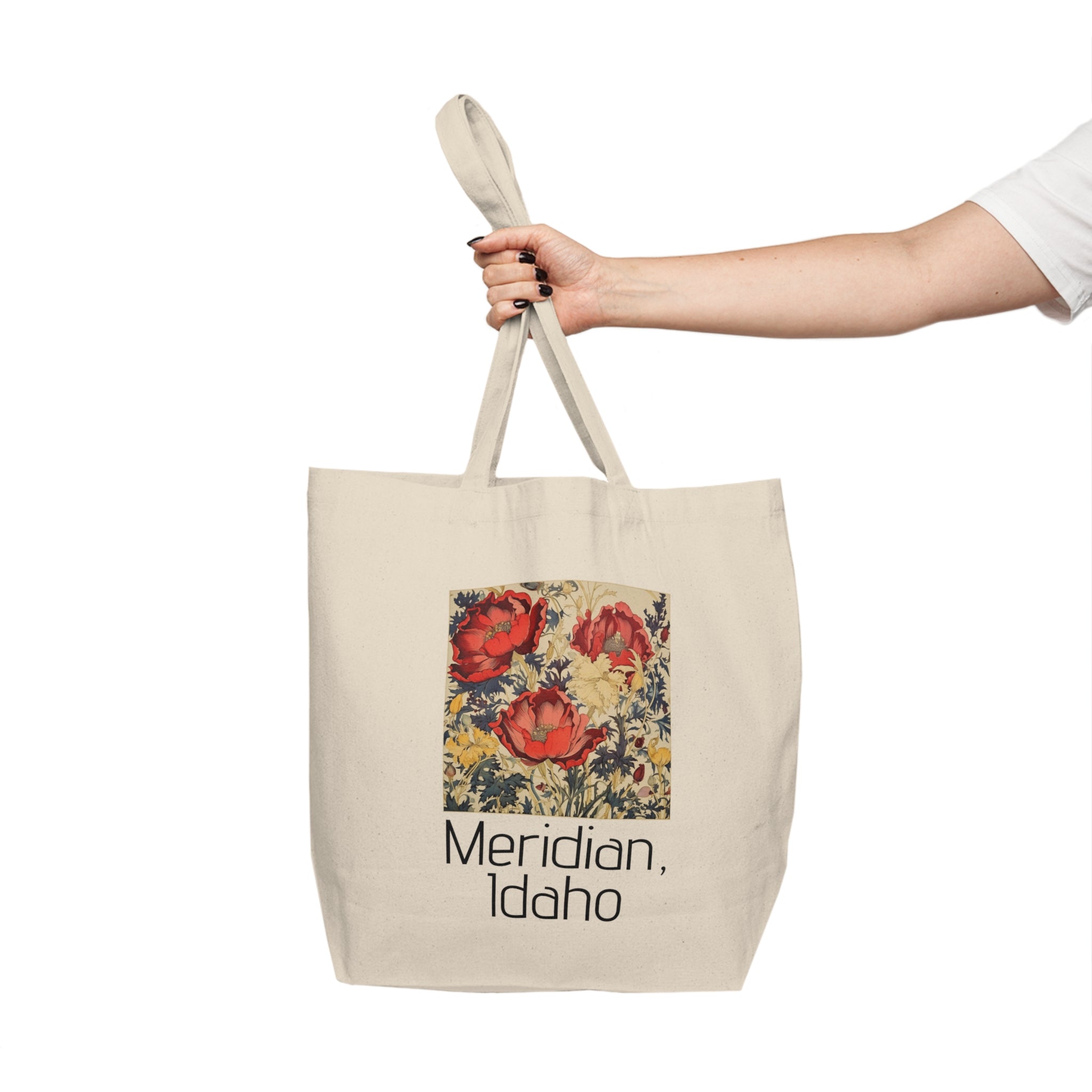 Meridian, Idaho (Customizable) - Canvas Shopping Tote - Spruced Roost