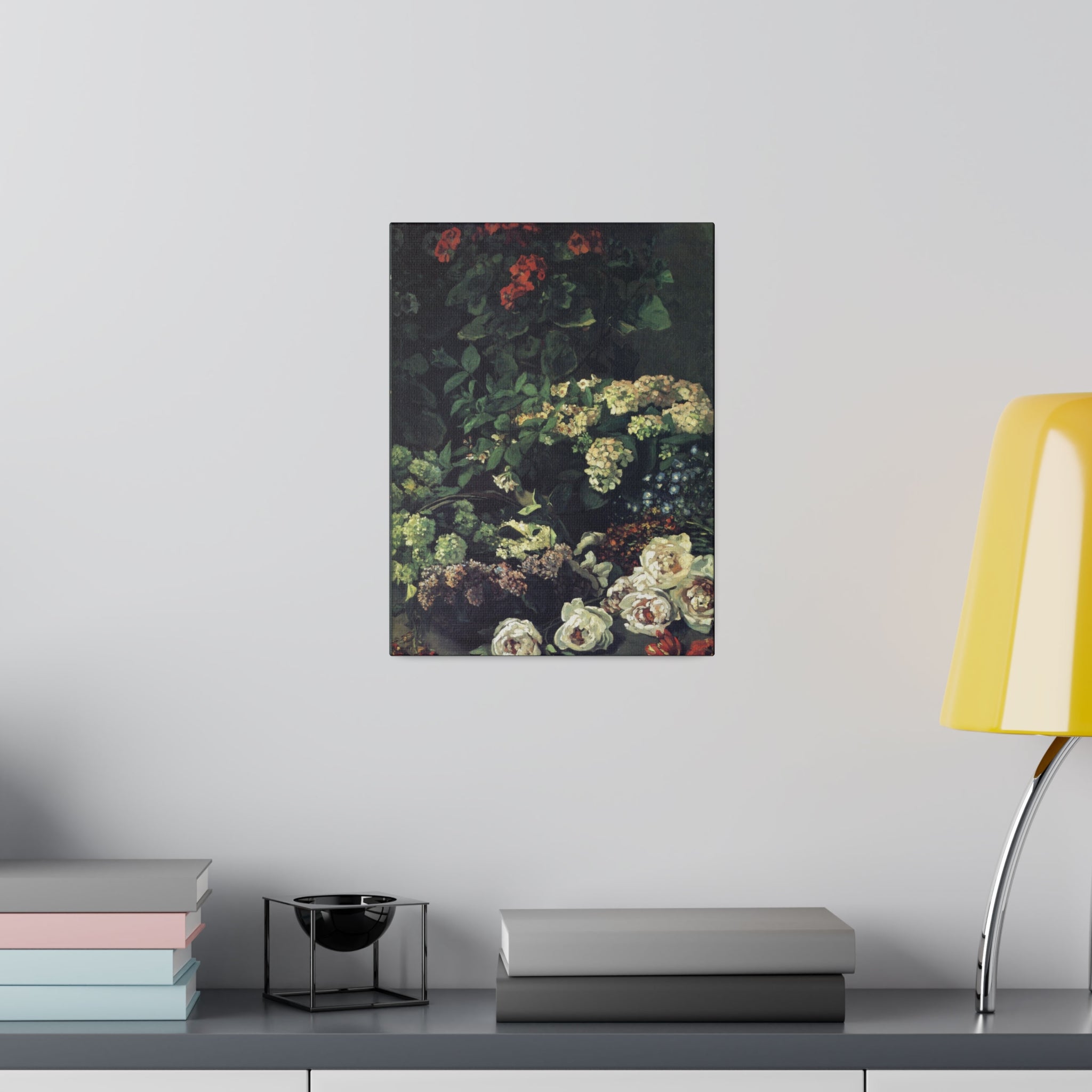 Spring Flowers - Claude Monet - Matte Canvas, Stretched, 0.75" - Spruced Roost
