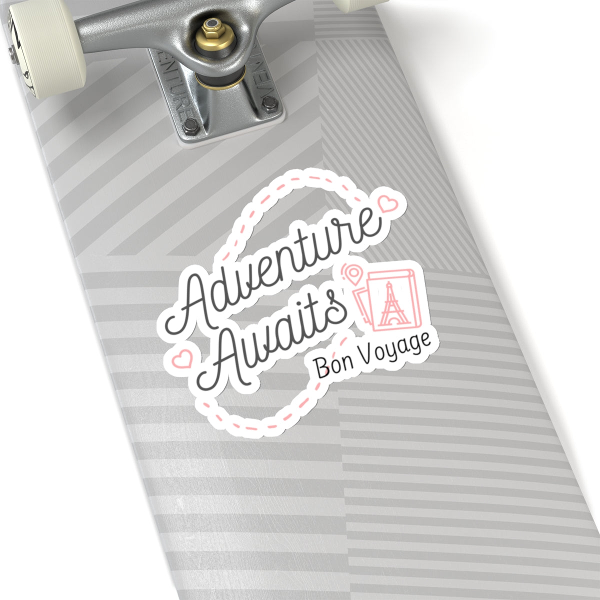 Adventure Awaits Bon Voyage Paris France Kiss-Cut Stickers