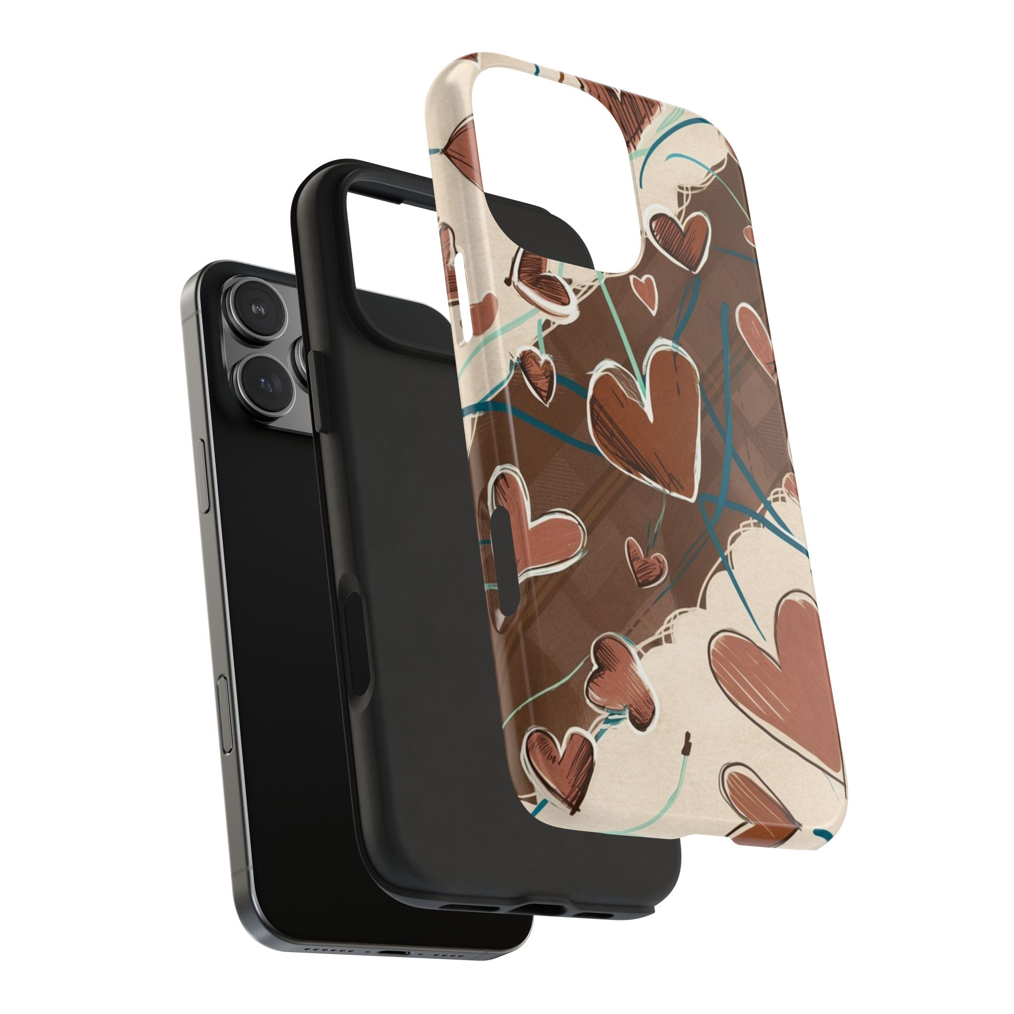 Hearts au Naturel - Tough Case for iPhone 14, 15, 16 - Spruced Roost