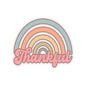 Thankful Rainbow Thanksgiving Kiss-Cut Stickers