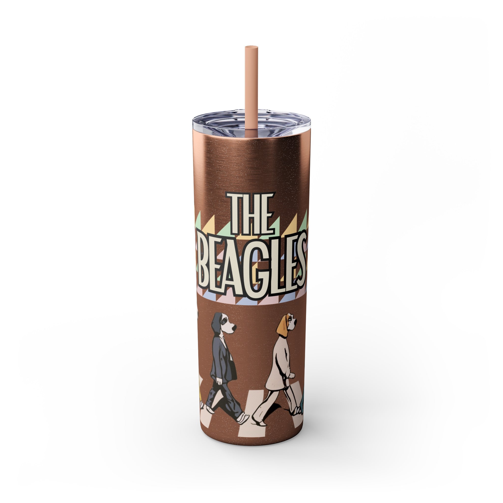 The Beagles - Skinny Tumbler with Straw, 20oz