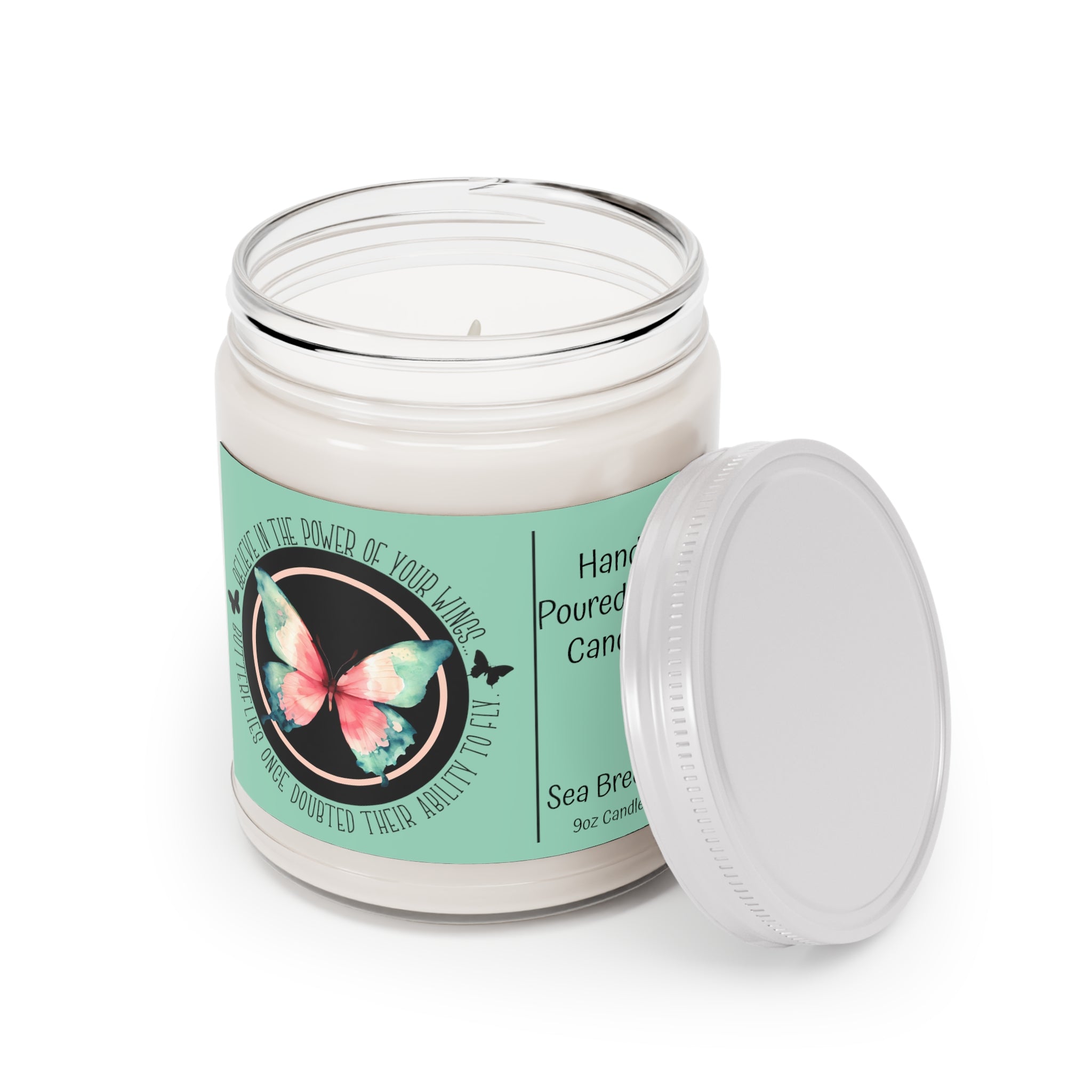 Butterfly Sea Breeze Scented Candle, 9oz