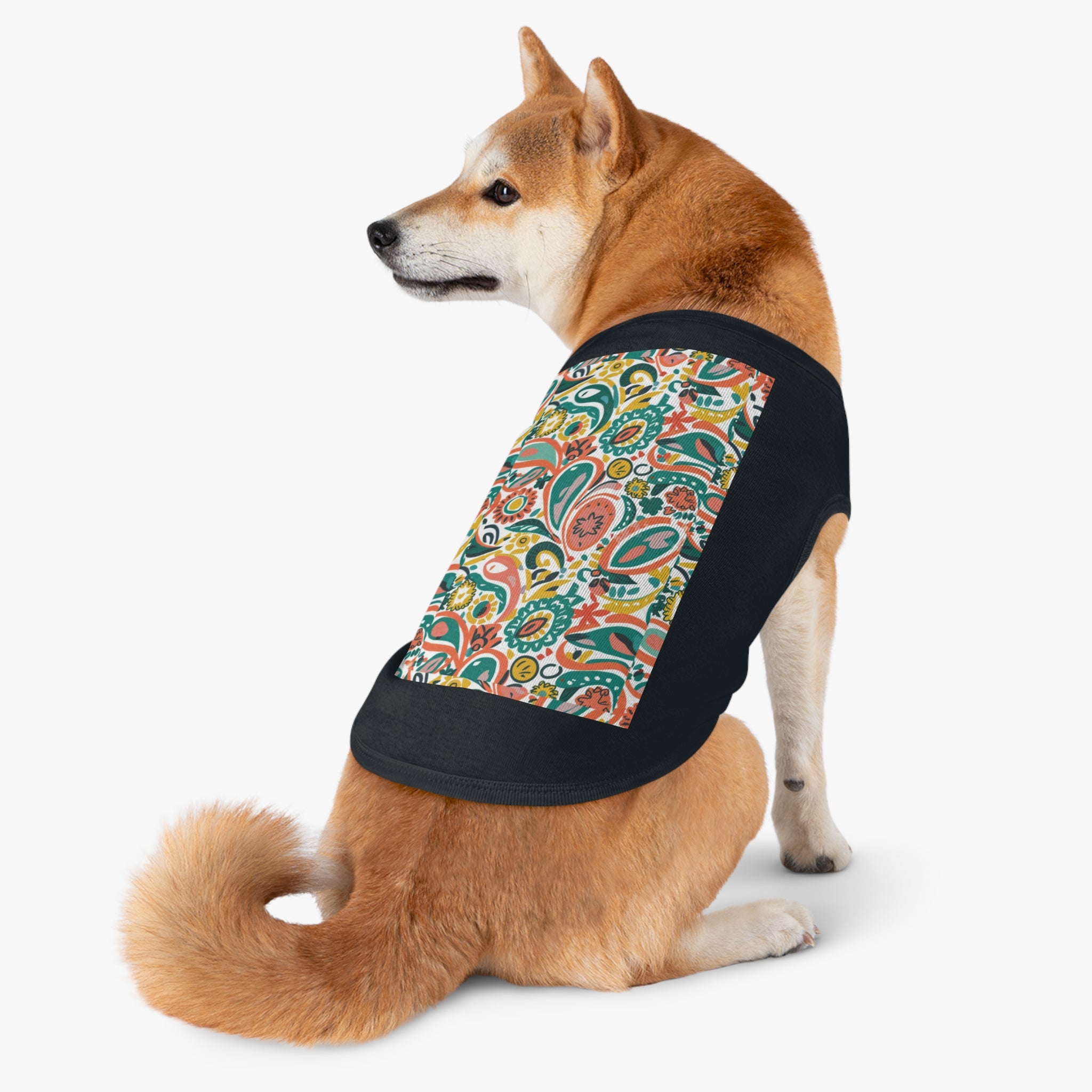 Paisley Persimmon - Pet Tank Top