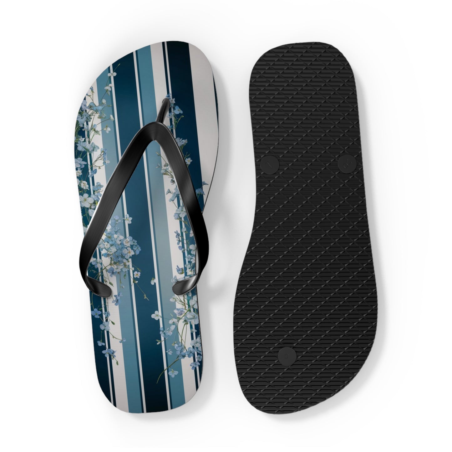 Forget me Not Striped Flip Flops