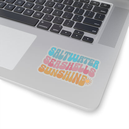 Saltwater Seashells Sunshine Kiss-Cut Stickers