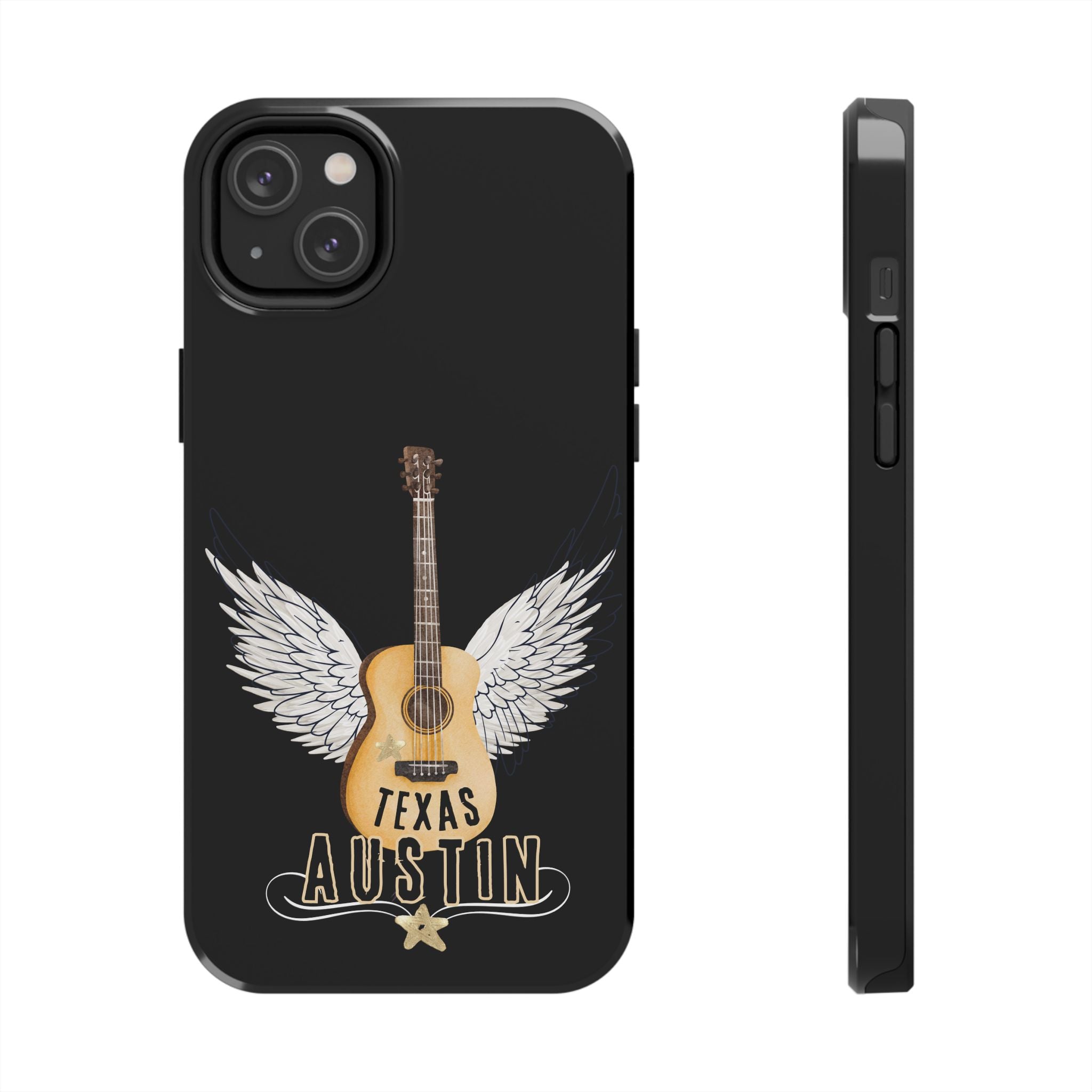 Austin, Texas Wings Guitar Tough Phone Case – iPhone 14, 15, 16