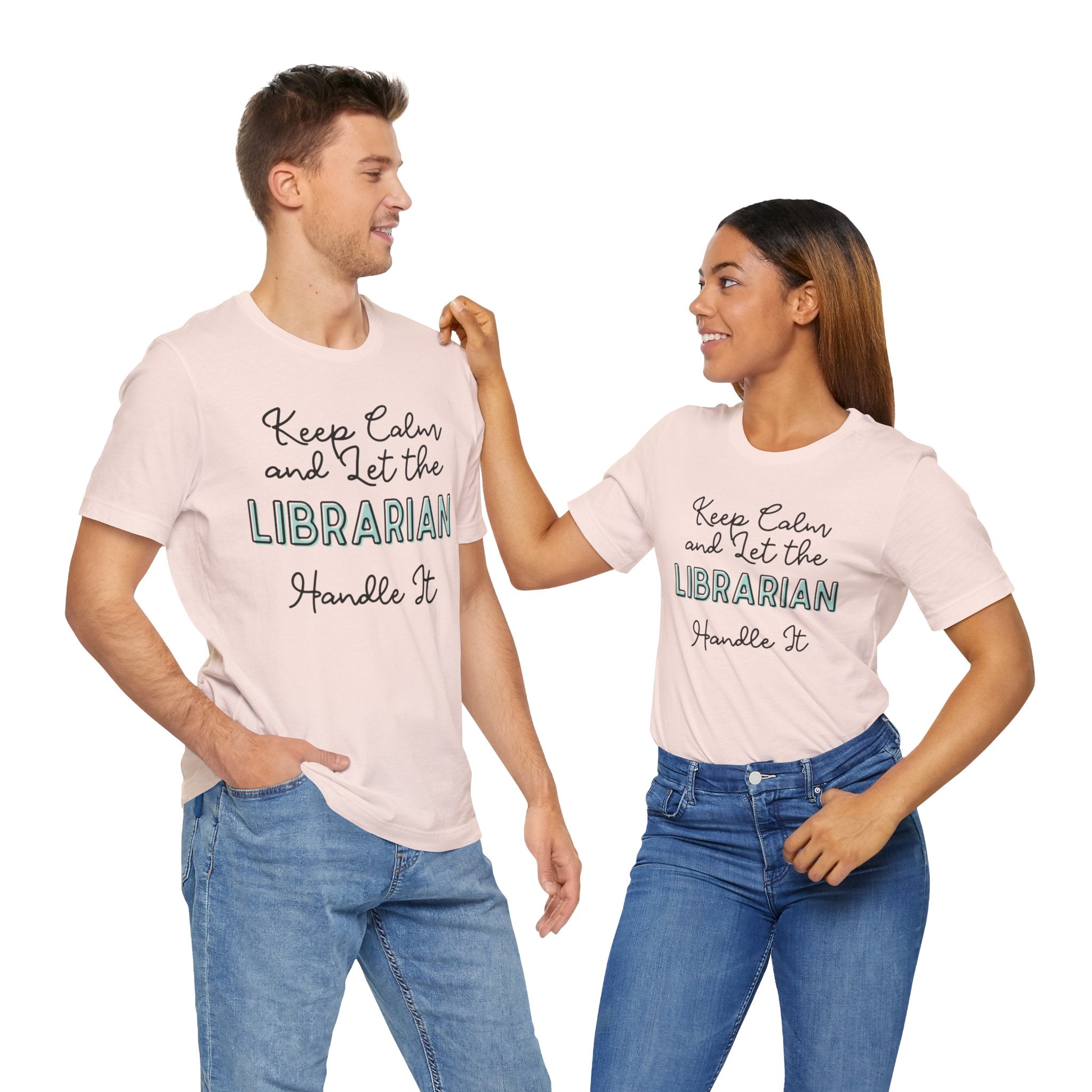 Keep Calm and let the Librarian handle It - Jersey Short Sleeve Tee