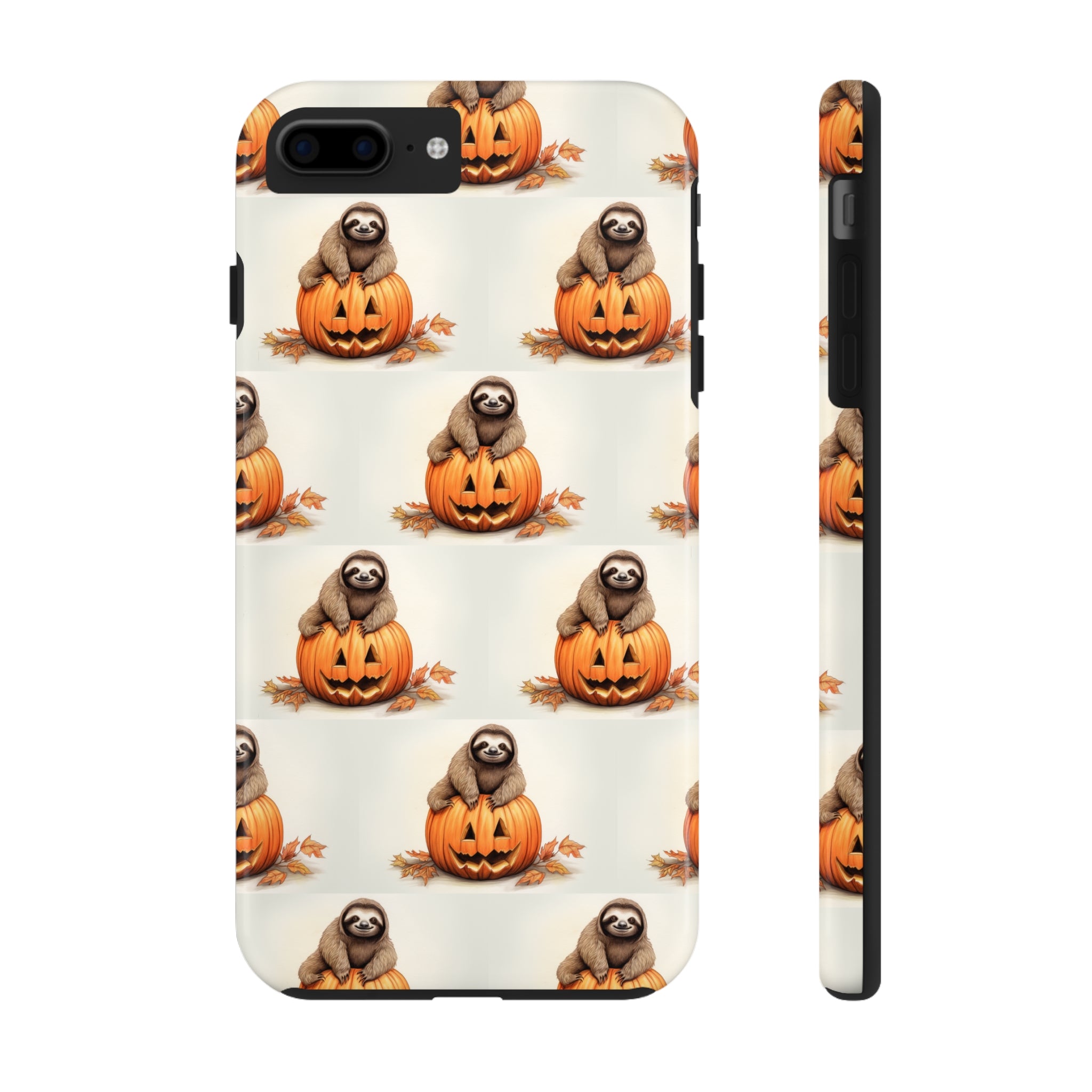 Happy Halloween Sloth on Pumpkin - Tough iPhone Cases -21 Sizes