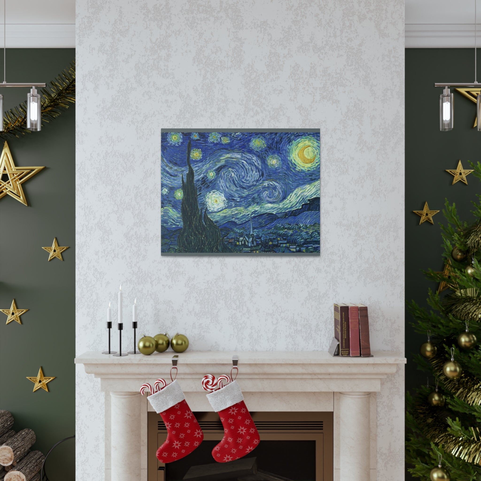 The Starry Night - Vincent Van Gogh - Canvas Gallery Wraps - Spruced Roost